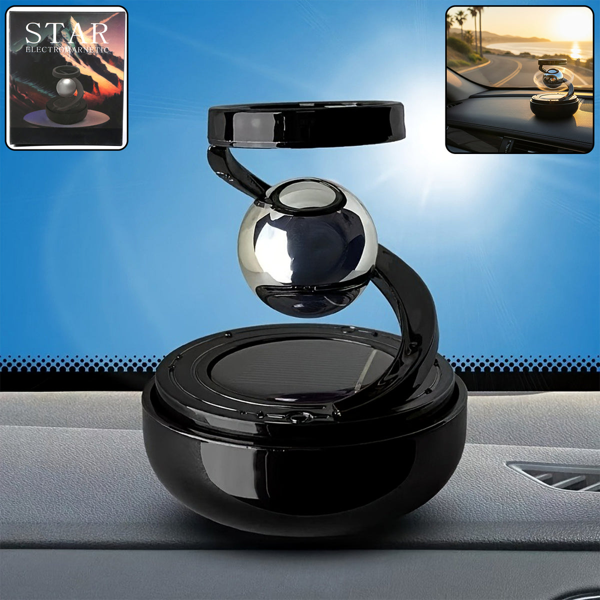 Solar Rotating Car Air Freshener with Auto Spin - 1 Pc - Happy Price - Image 7
