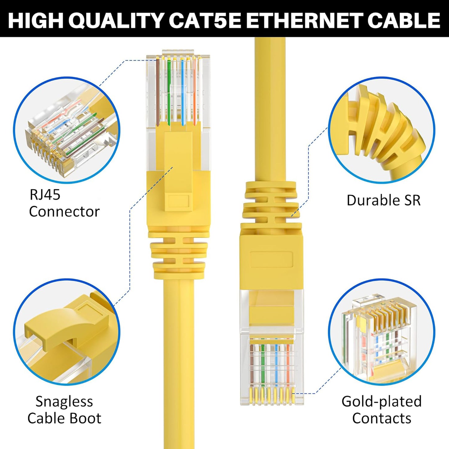 3 Meter Cat 5e Ethernet LAN Network Cable with RJ45 Connectors - Happy Price - Image 3