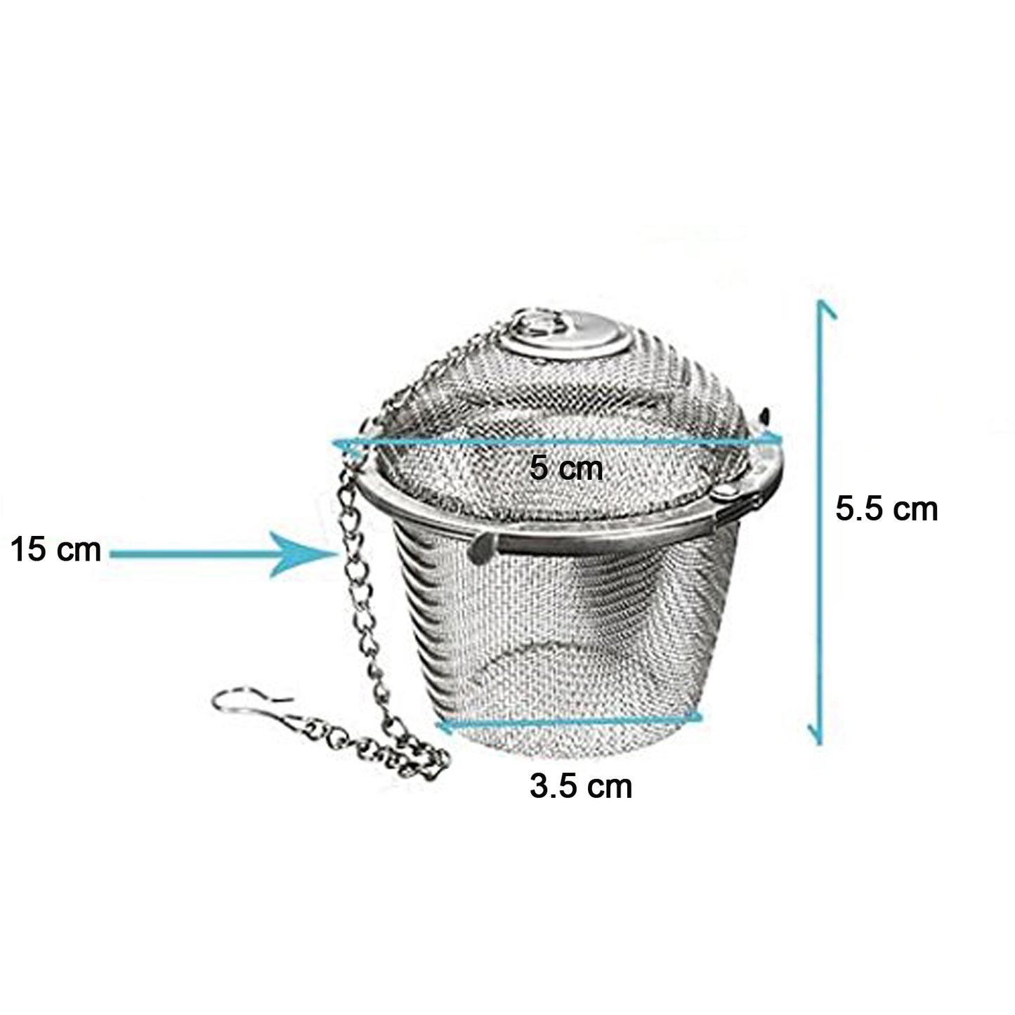 Stainless Steel Spice Tea Filter Herbs Locking Infuser Mesh Ball - Happy Price - Image 4