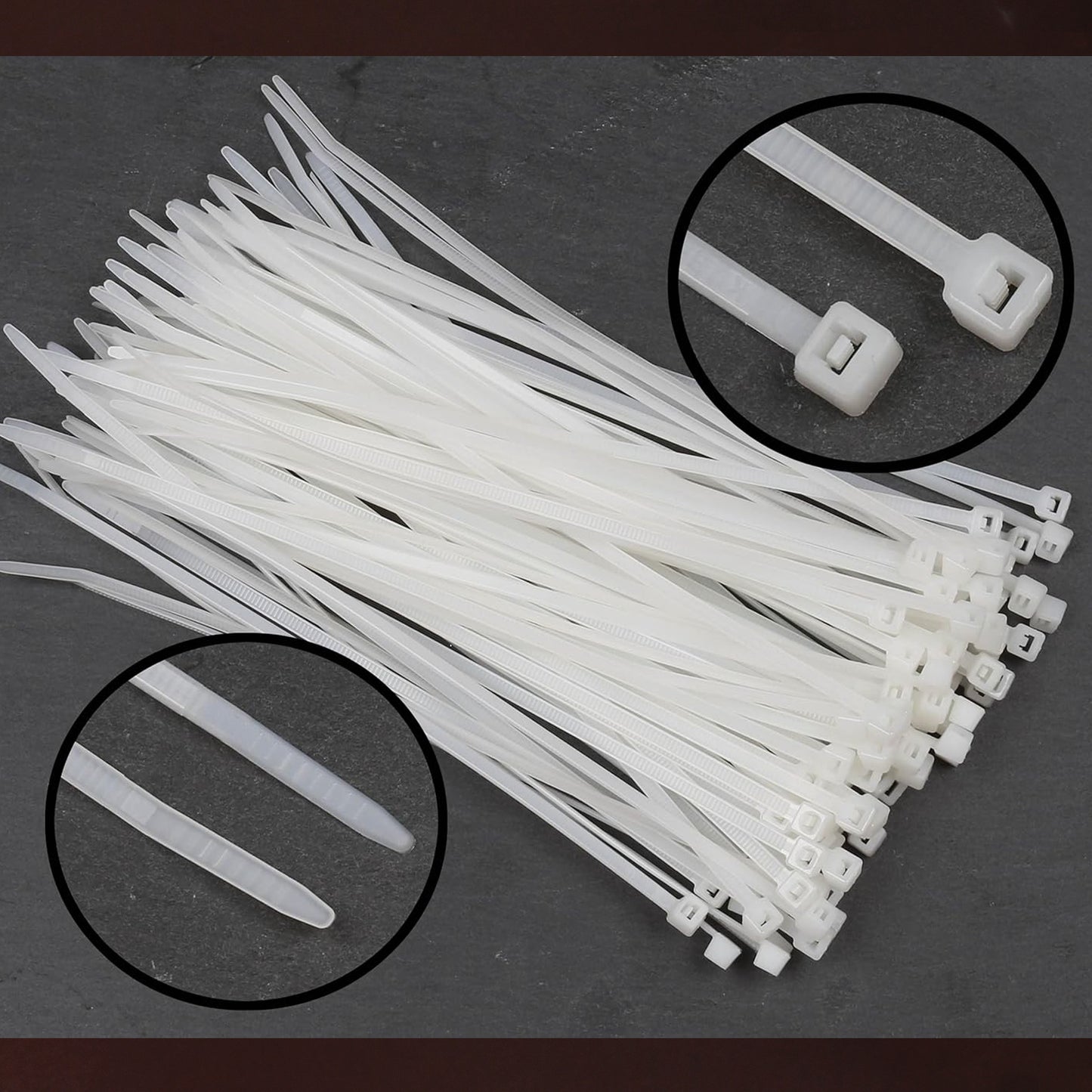 10inch Nylon Self Locking Cable Ties Heavy Duty Strong Zip Wire Tie. Pack Of 100 - Happy Price - Image 5