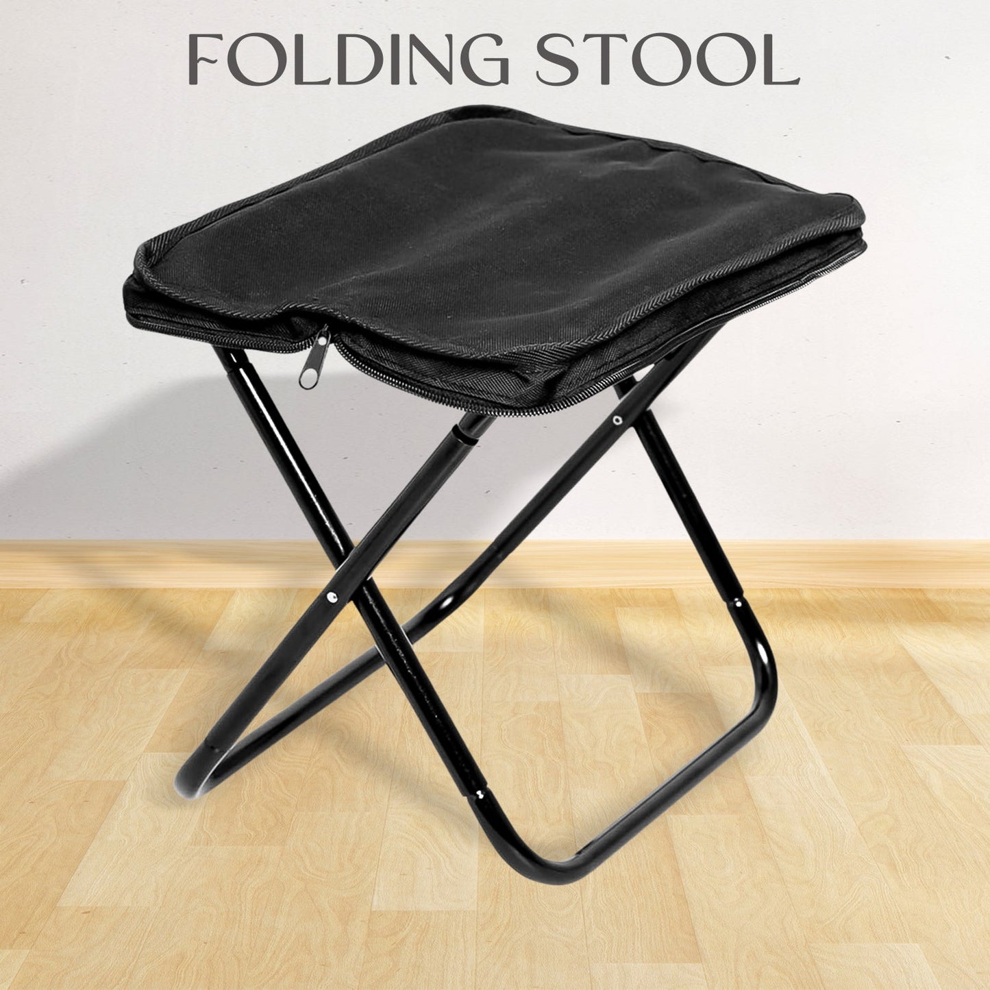 Folding Camping Stool Collapsible Camp Stool Portable Seat Travel Little Stools (1 Pc) - Happy Price - Image 2