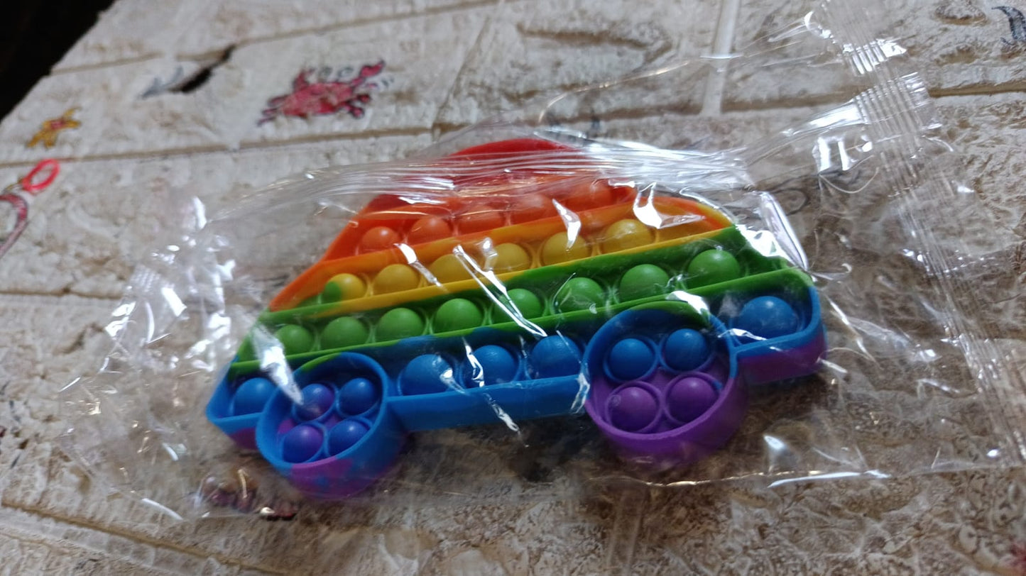 Pop Fidget Toy Push Pop Bubble Fidget Sensory Toy For Kids And Adults Fidget Popper Stress Reliever Sensory Fidget Poppers (Butterfly Car Shape 1 Pc) - Happy Price - Image 7