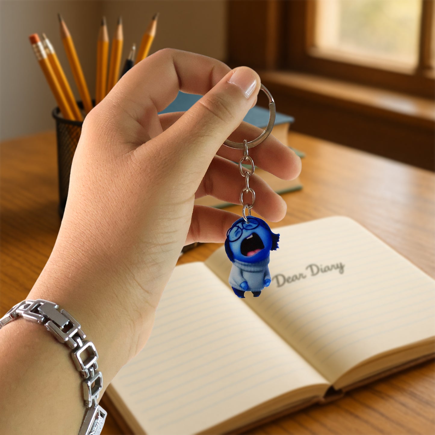 Cute Cartoon Character Girl Keychain For Kids Bags Stationery - Happy Price - Image 3