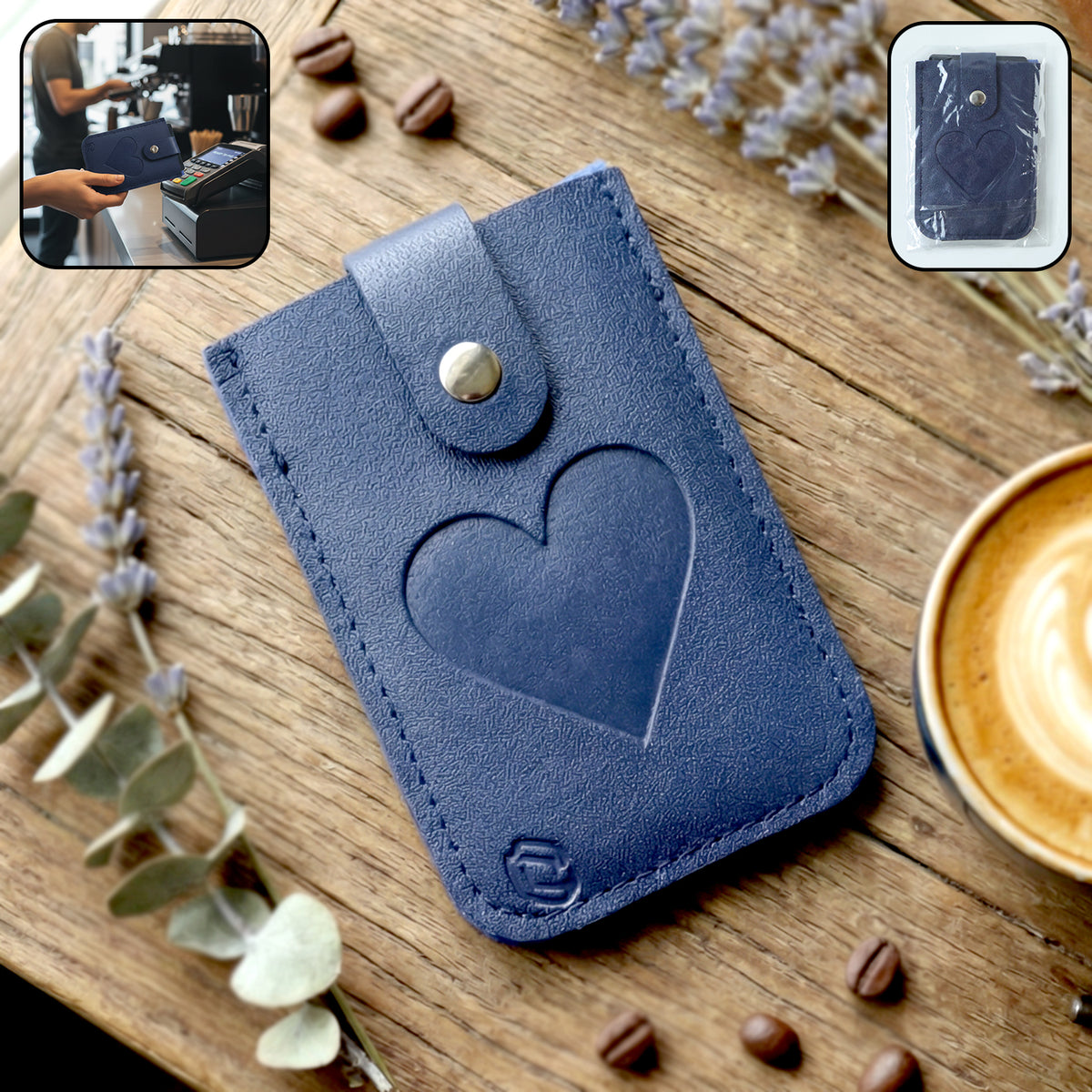 Slim RFID Protected Card Holder Wallet with Heart Design - 1 Pc - Happy Price - Image 2