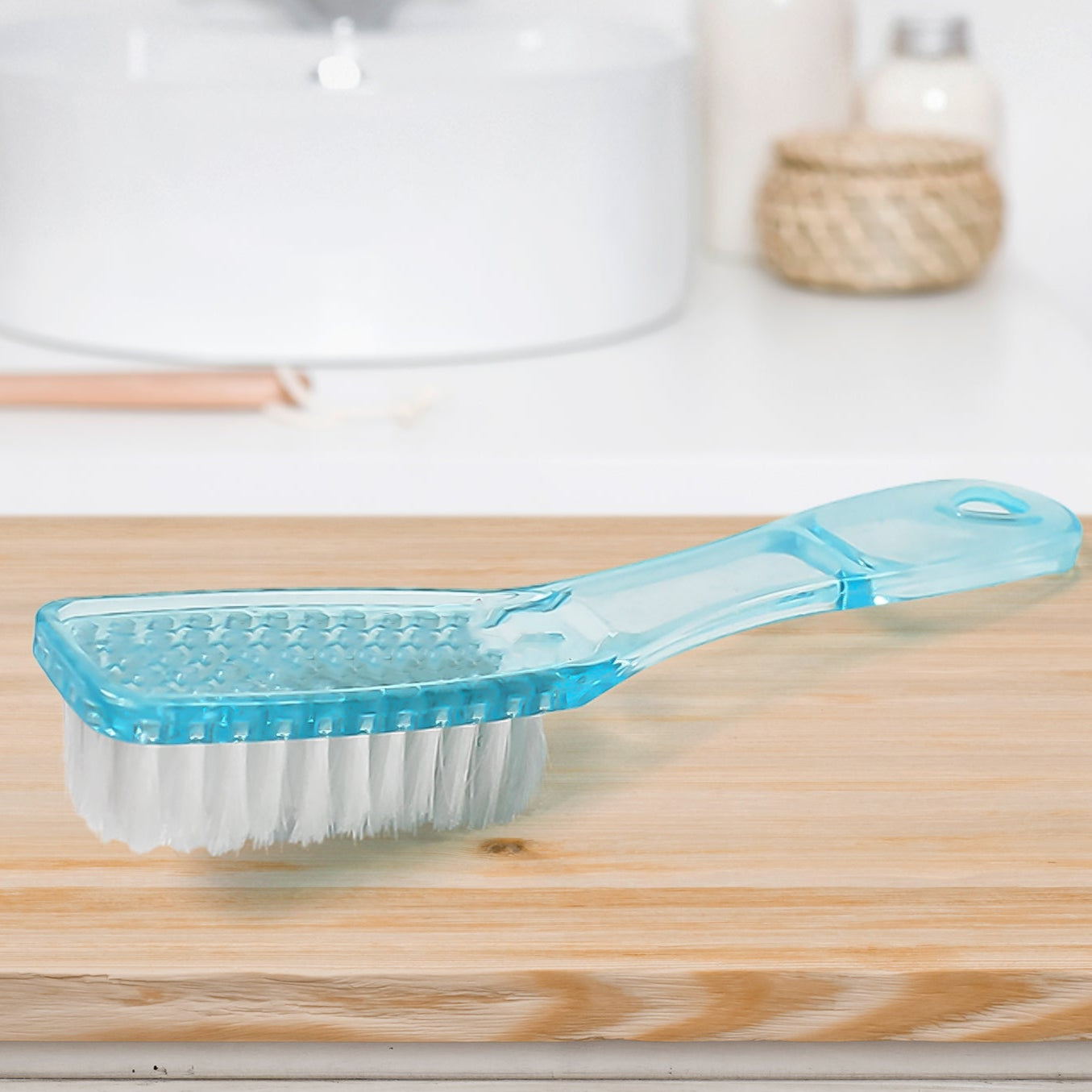 Plastic Handle Shoes Clothes Scrubbing Brush (1 Pc Mix Color 19 Cm) - Happy Price - Image 1