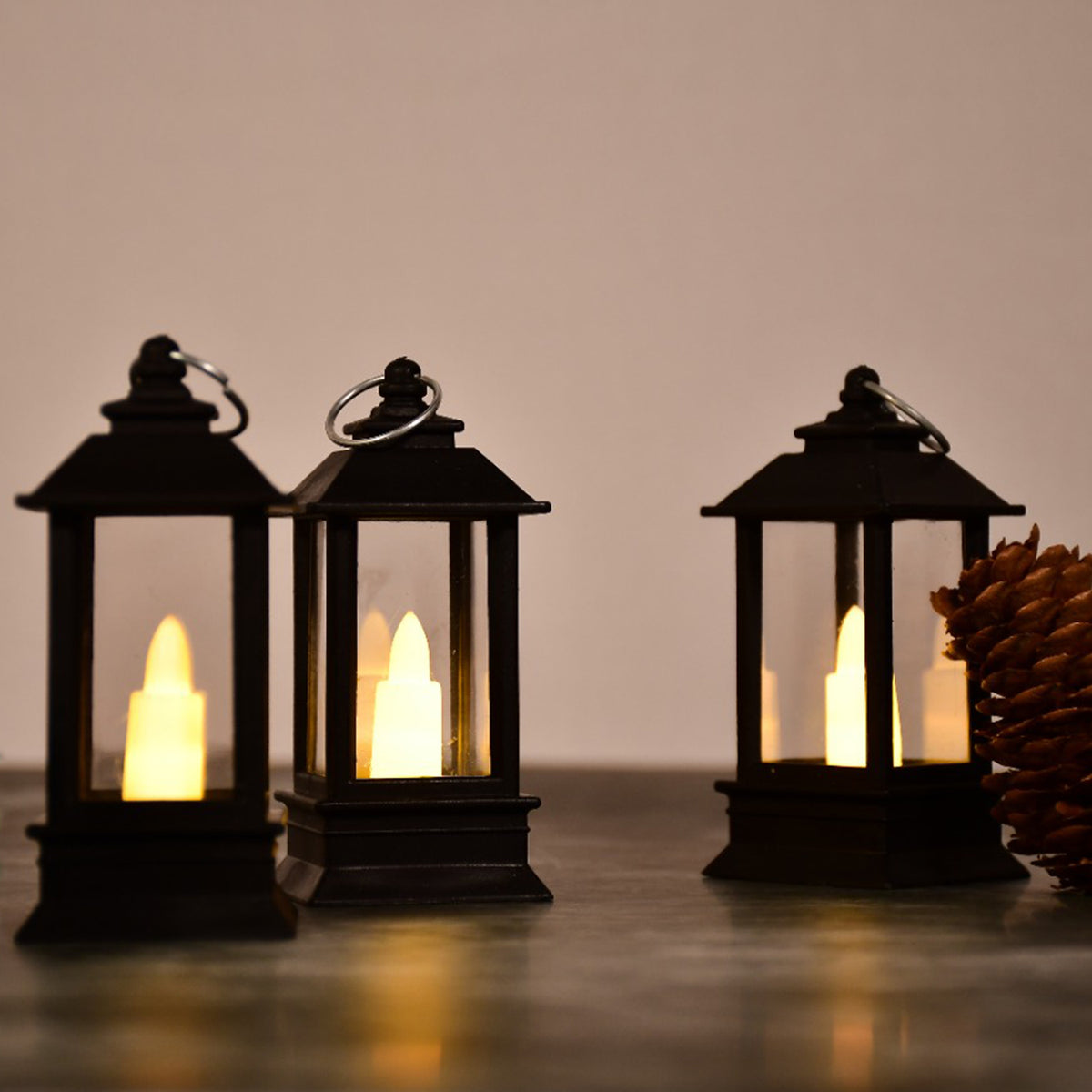 Pack of 24 Classic Style Flameless Lanterns with Battery Operated Candle Light for Home Decor - Happy Price - Image 5