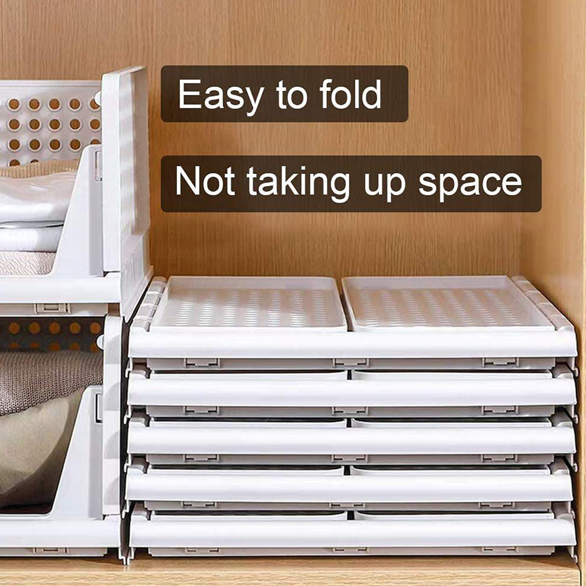 Clothes Organizer 4 Layer Drawer For Wardrobe Cupboard Organizer For Clothes Foldable And Stackable Closet Organizer Drawer Organizer For Clothes Multi Purpose Plastic Drawer - Happy Price - Image 3