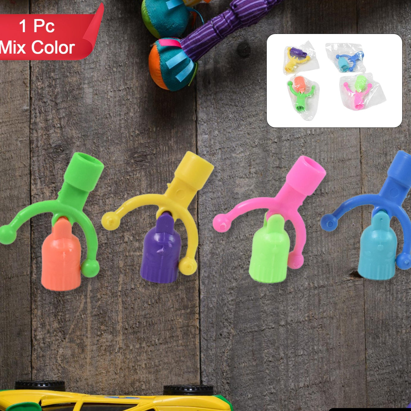 Bell Shape Pencil Top Promotional Toys (1 Pc Mix Colour Design) - Happy Price - Image 1