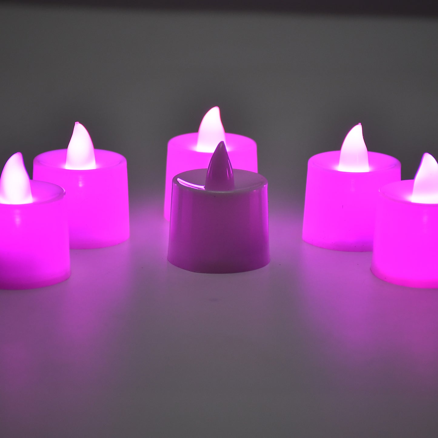 24 Pcs Pink LED Flameless Tealight Candles - Smokeless Decorative Lights for Home - Happy Price - Image 5
