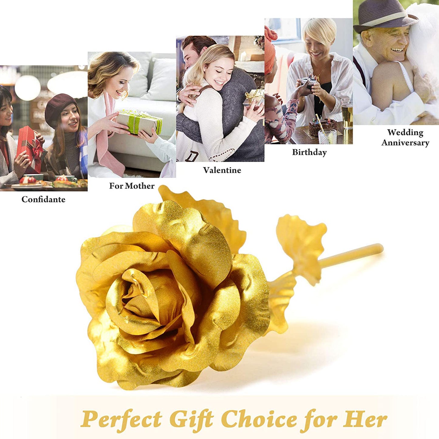 Luxury Decorative Gold Plated Artificial Golden Rose With Premium Box - Happy Price - Image 3
