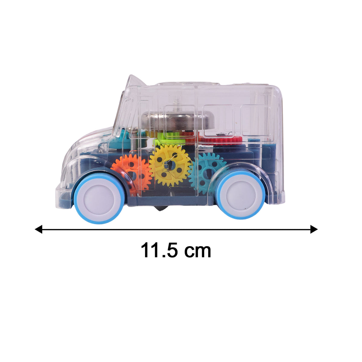 Kids Transparent Musical School Bus Toy with Lights and Sound - 1 Pc - Great Price - Image 4