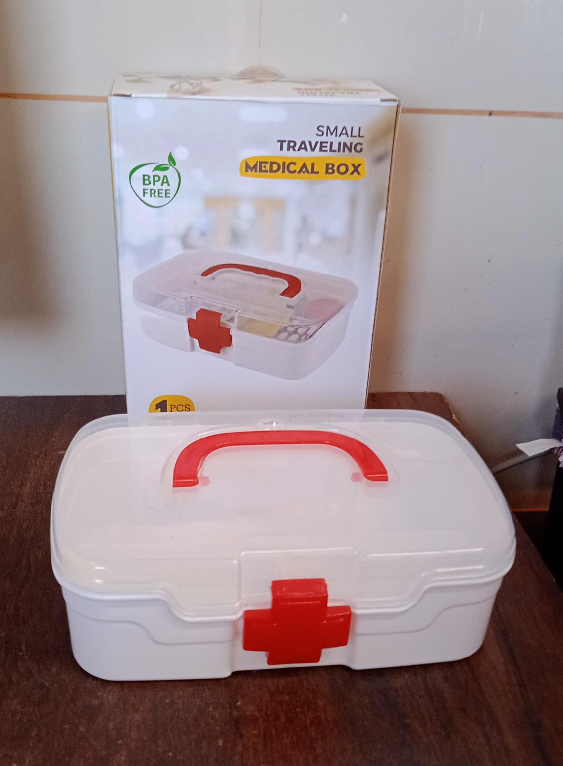 3 Compartment Medical Box 1 Piece Indoor Outdoor Medical Utility Medicine Storage Box Detachable Tray Medical Box Multi Purpose Regular Medicine First Aid Box With Handle Transparent Lid Color Box - Happy Price - Image 7