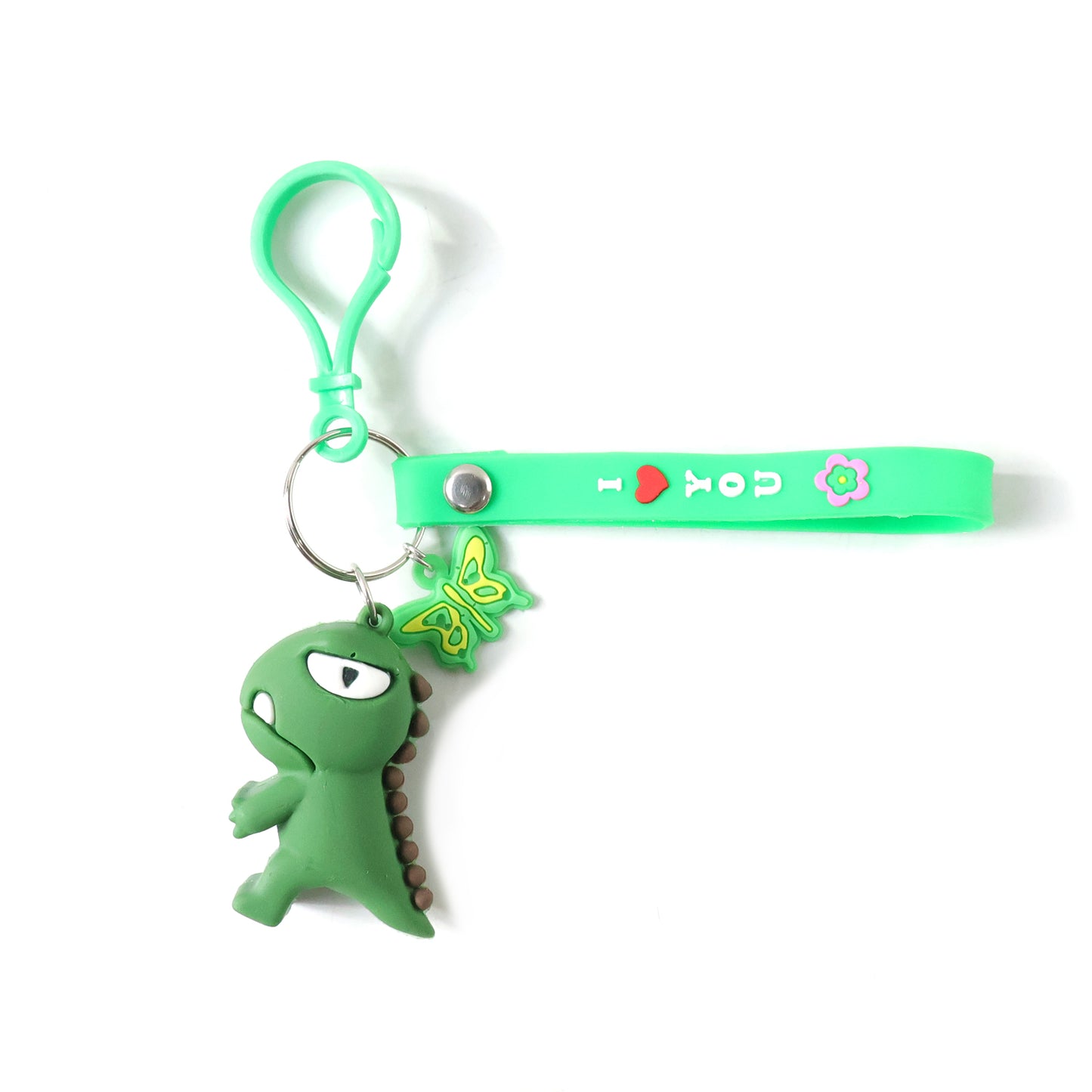 Cute Dinosaur Silicone Keychain with Strap - 1 Pc - Happy Price - Image 4