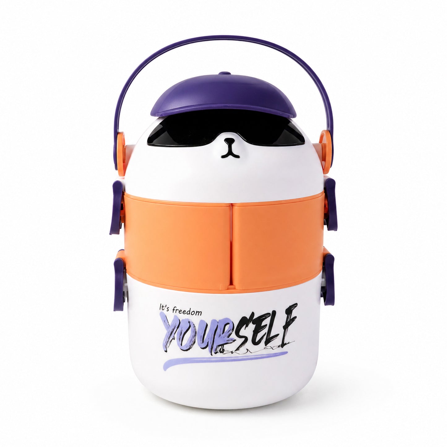 Cute Cartoon Double Layer Lunch Box with Handle - 1 Pc - Great Price - Image 4