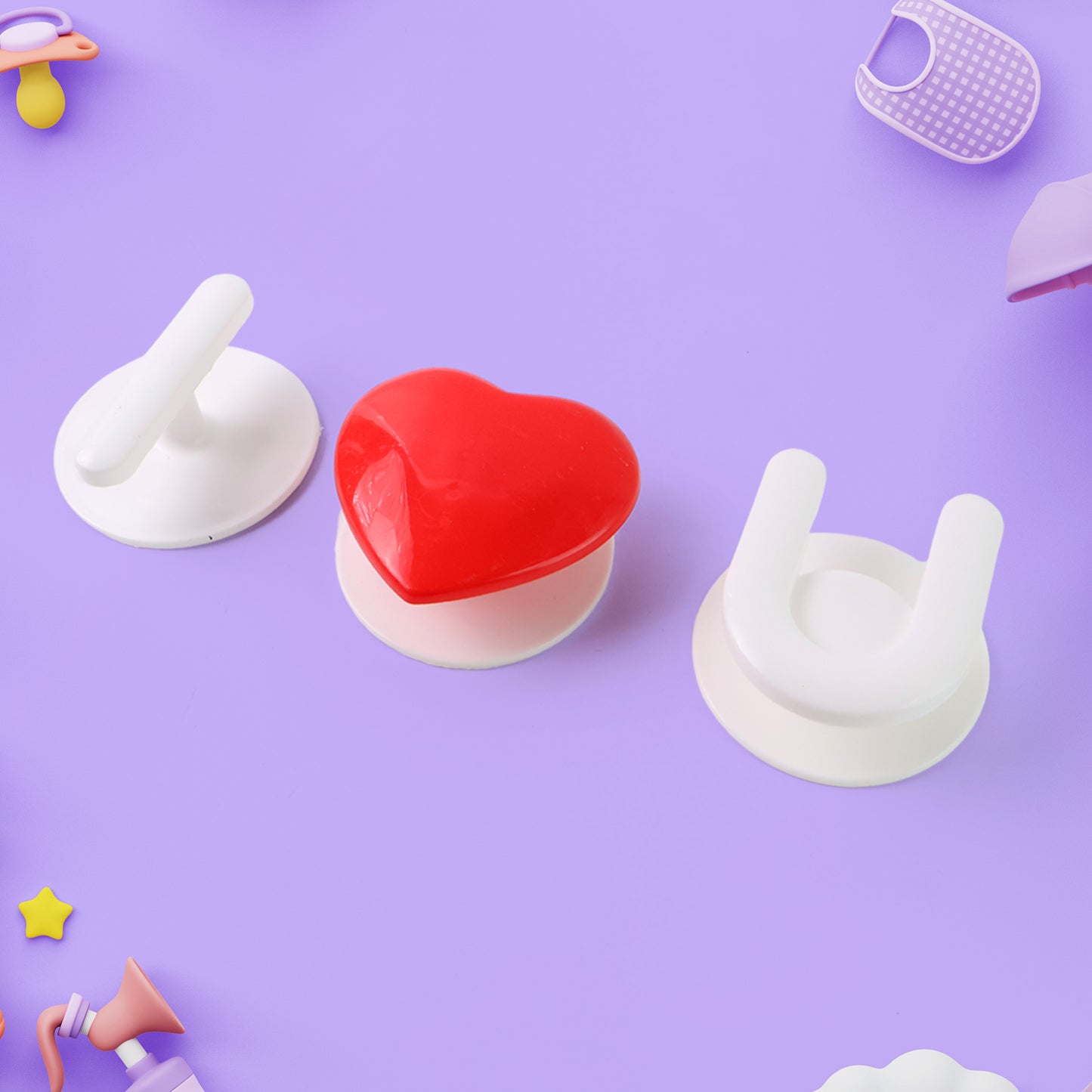 Adhesive Wall Hook Set For Kitchen Bathroom Home (3pc) - Happy Price - Image 2