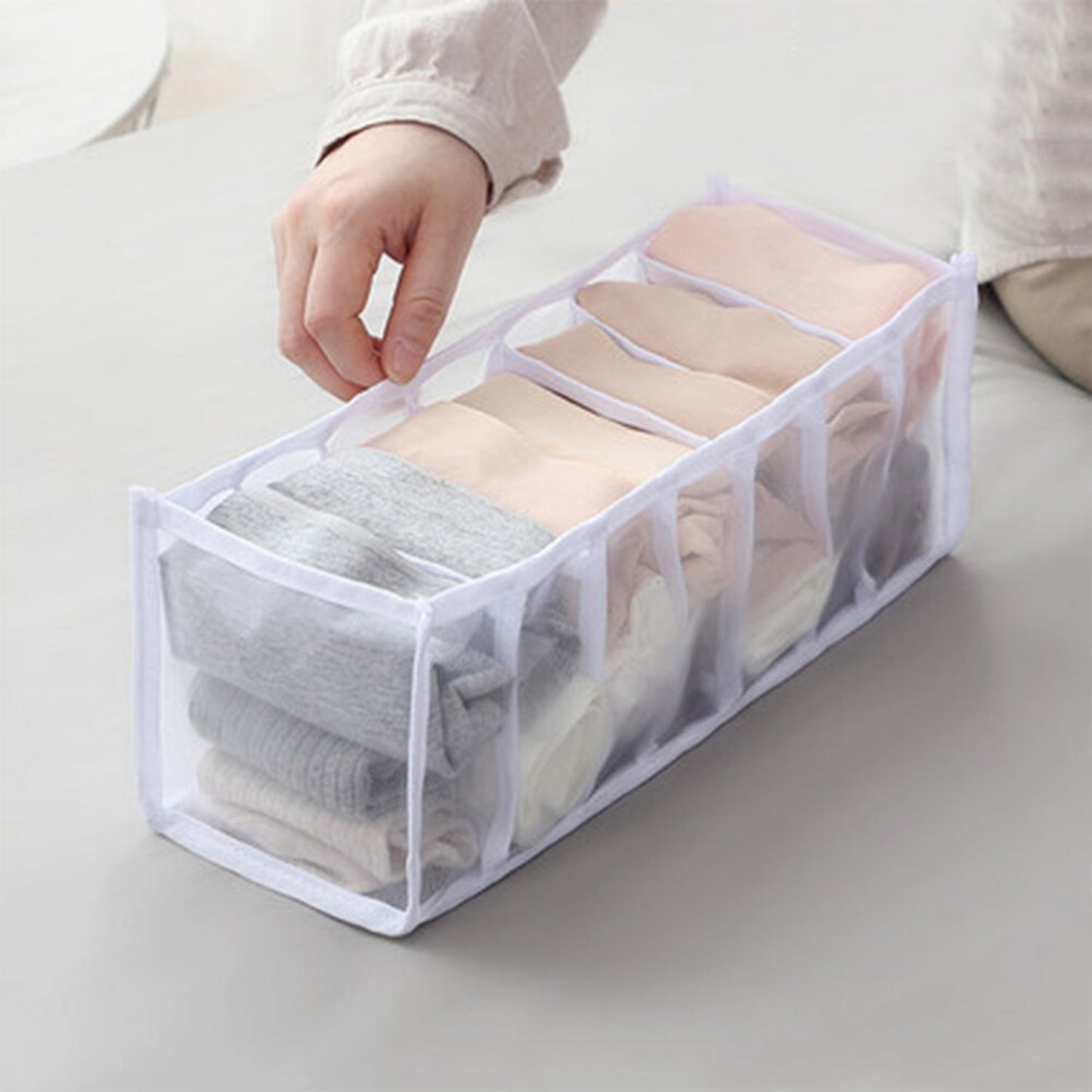 7 Section Laundry Organizer Bag for Clothes Storage - Great Price - Image 4