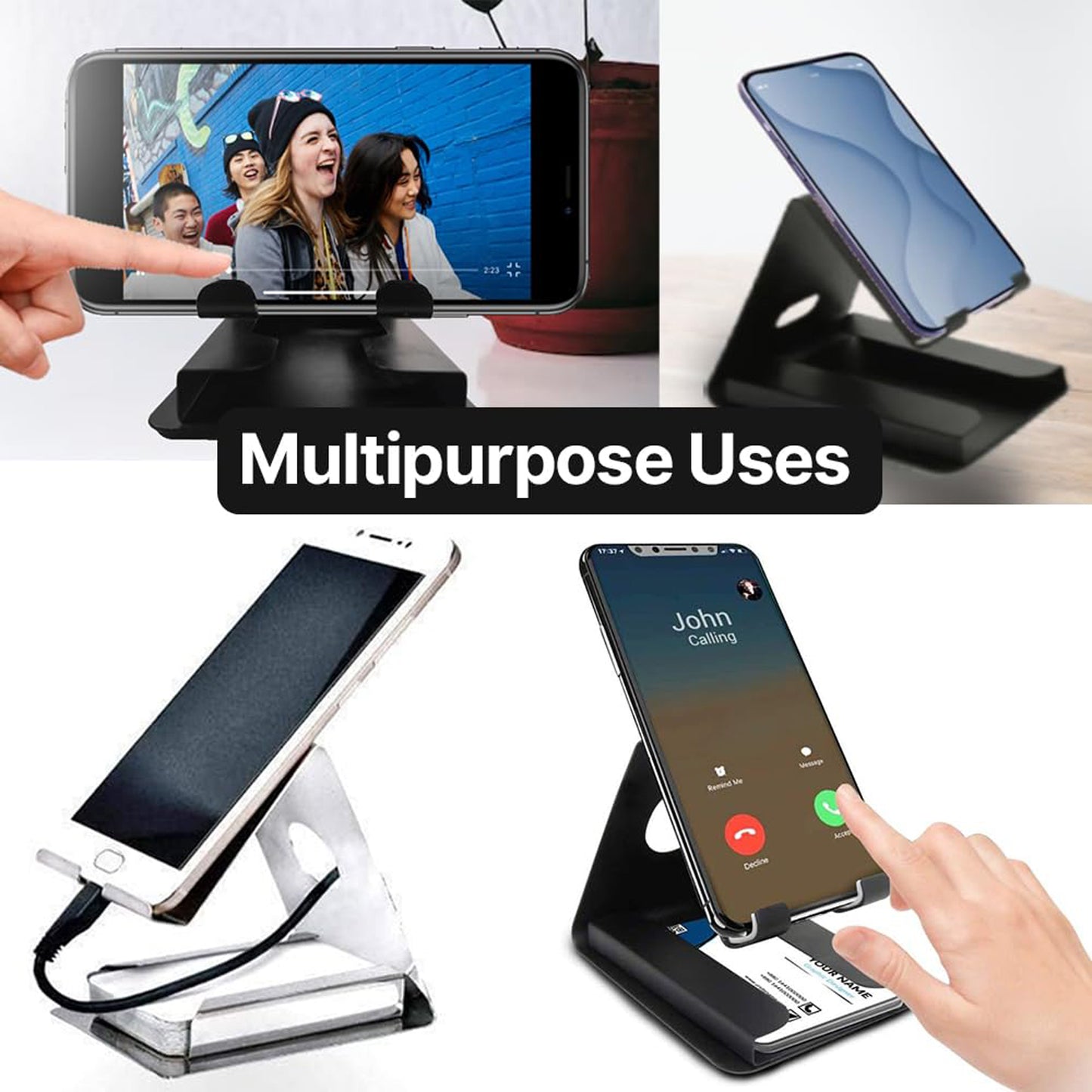 Compact Mobile Phone Desk Stand Holder (1 Pc) for Smartphones - Happy Price - Image 6