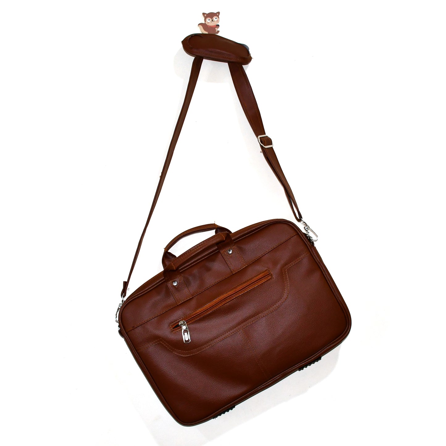 Multipurpose Bag Shoulder Side Bag Office Laptop Faux Leather Executive Formal Laptop Macbook Messenger Office Travel Business Shoulder Hand Sling Bag For Men Women With Multiple Compartments - Happy Price - Image 7