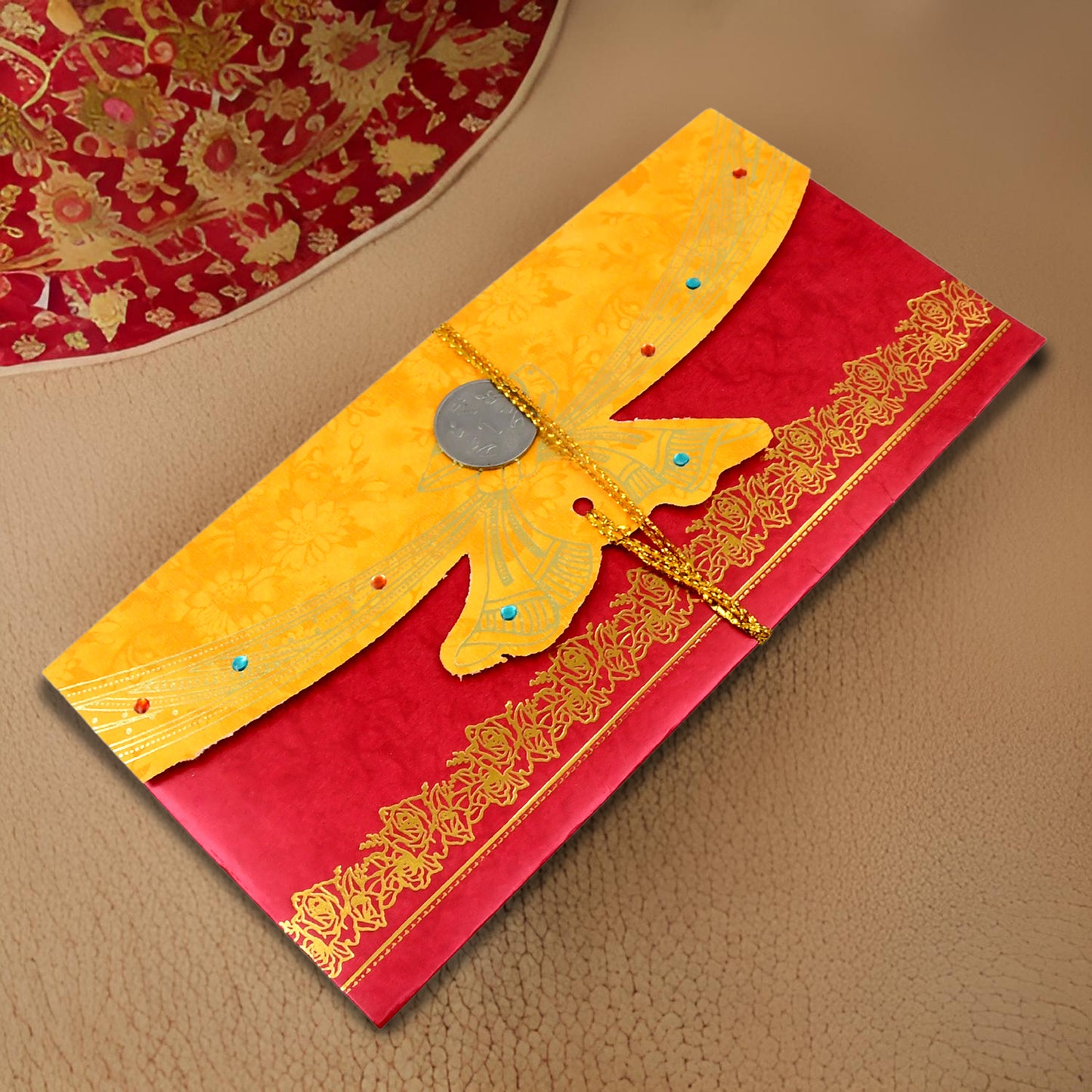 Wedding Gift Card Cover (1 Pc Multicolour) - Happy Price - Image 2