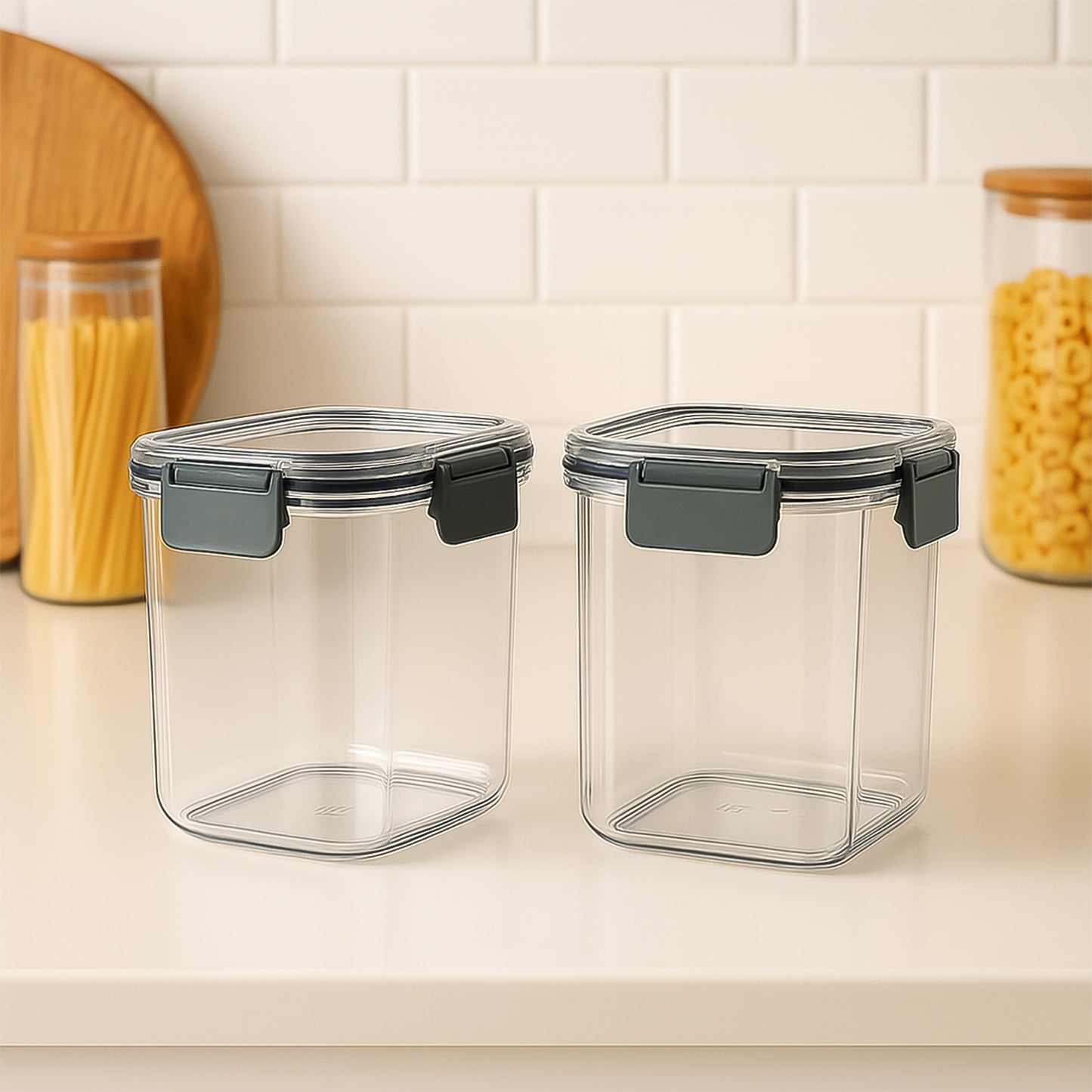 Apex Press N Lock Airtight Food Storage Container Set (2pc900ml) Approx - Happy Price - Image 3