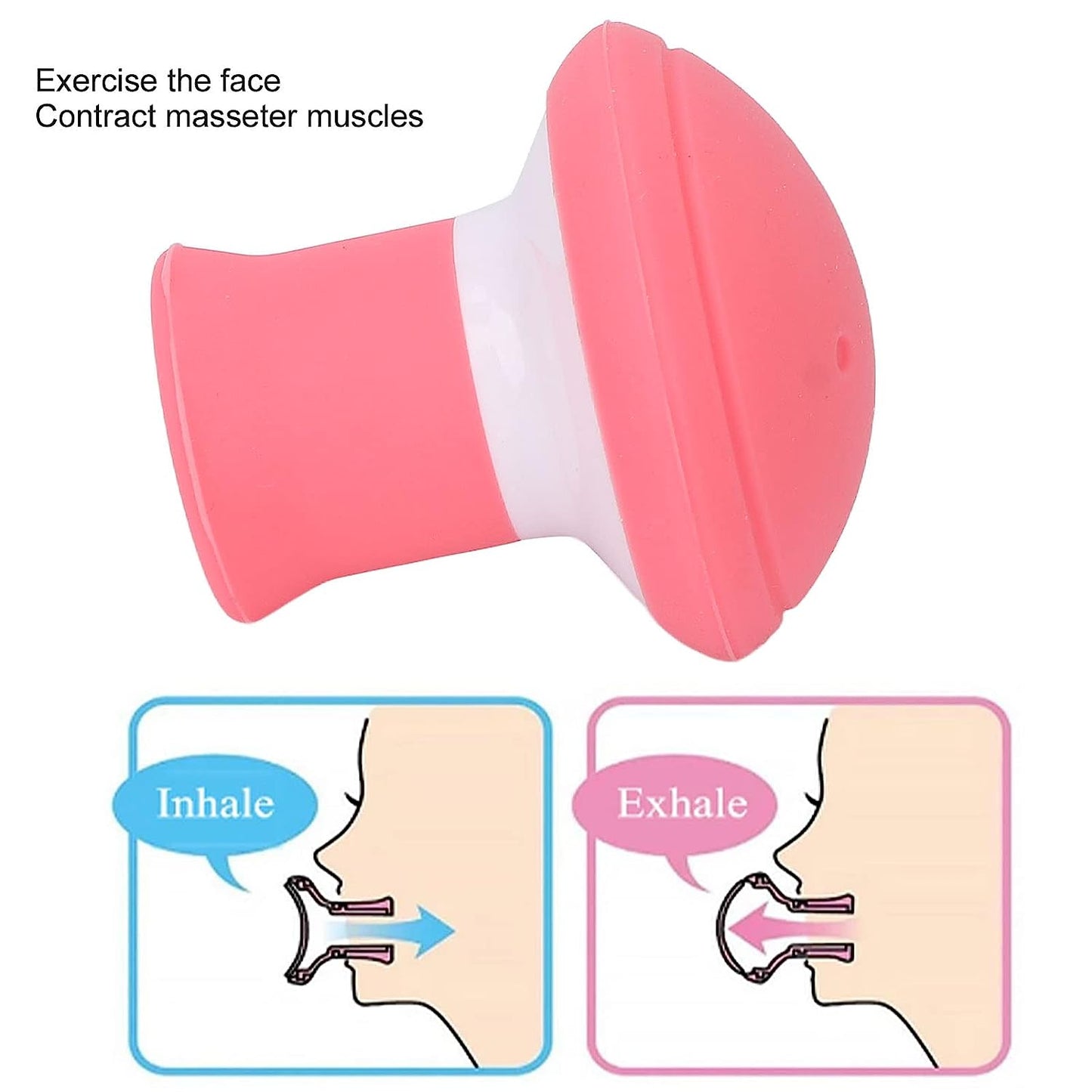 Silicone Facial Jaw Exerciser Breathing Type Face Slimmer Breathing Type Face Slimmer Face Lift Inhaling Exhaling Tool Look Younger And Healthier - Helps Reduce Stress And Cravings - Happy Price - Image 5