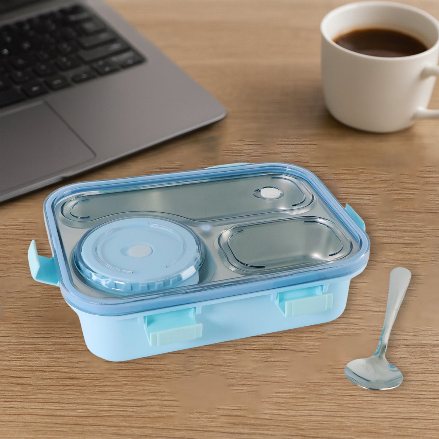 Stainless Steel Compartment Lunch Box with Side Container - Leakproof Bento for Office & School - Happy Price - Image 6