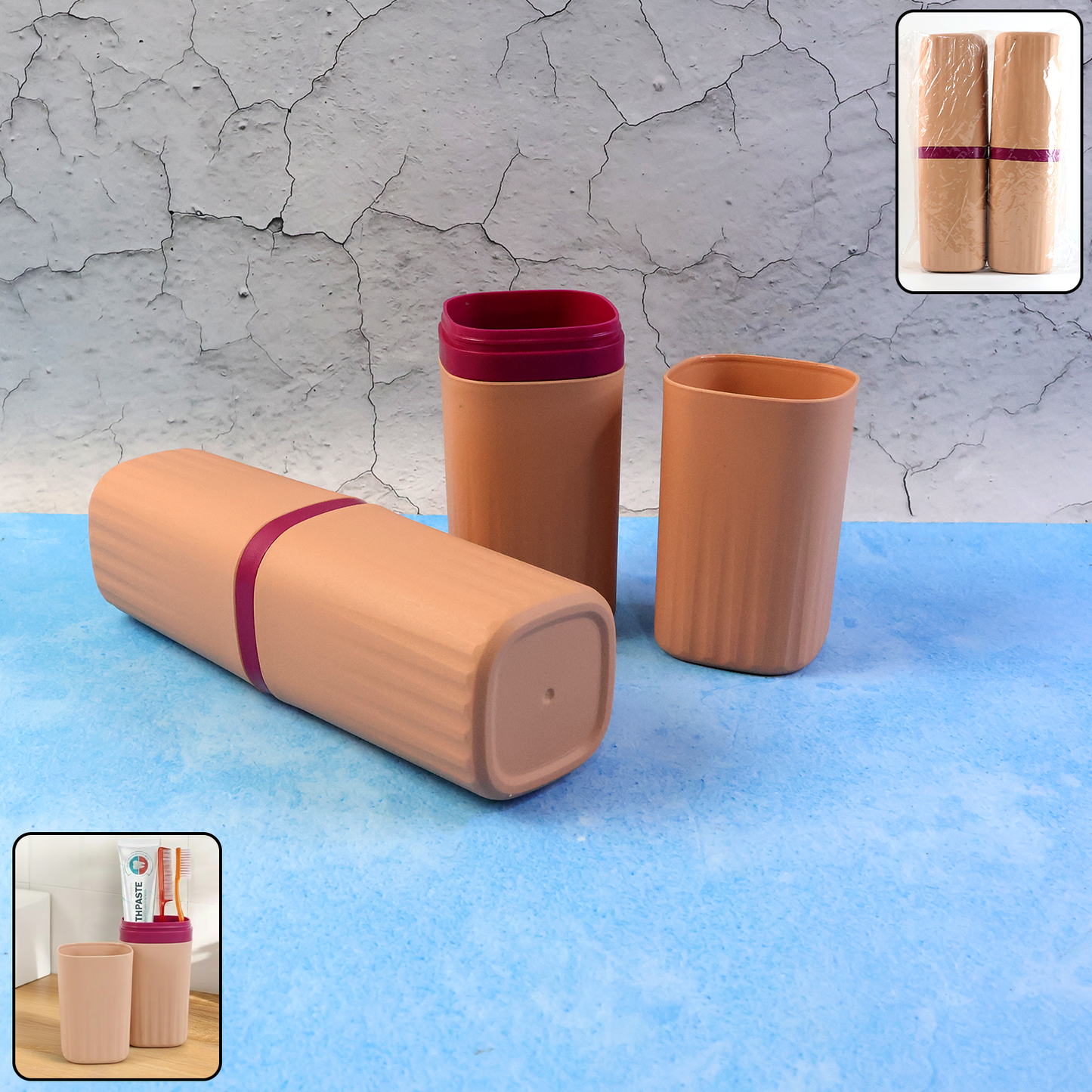 2 Pcs Portable Toothbrush Holder Case for Travel - Happy Price - Image 2