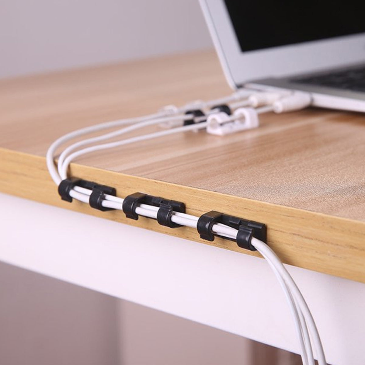Plastic Clips Stronger Adhesive Tape Cable Manager Wire Manager Wire Clamp Wire Clips For Cable Cable Organizer Cord Holder Cord Clips For Car Office And Home (20 Pcs Set) - Happy Price - Image 5