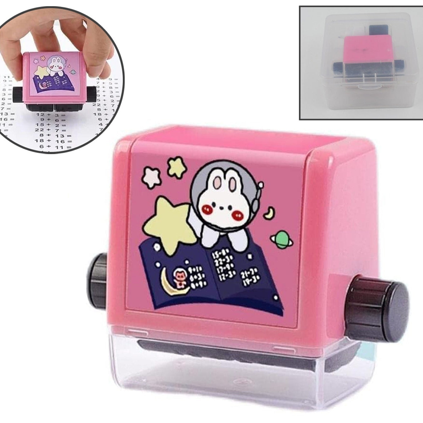 Math Practice Roller Stamp for Addition & Subtraction (1-100) - Happy Price - Image 1