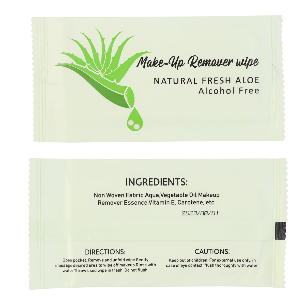 Aloe Vera Makeup Remover Wipes - Gentle Alcohol-Free Cleansing (10 Pc) - Happy Price - Image 2