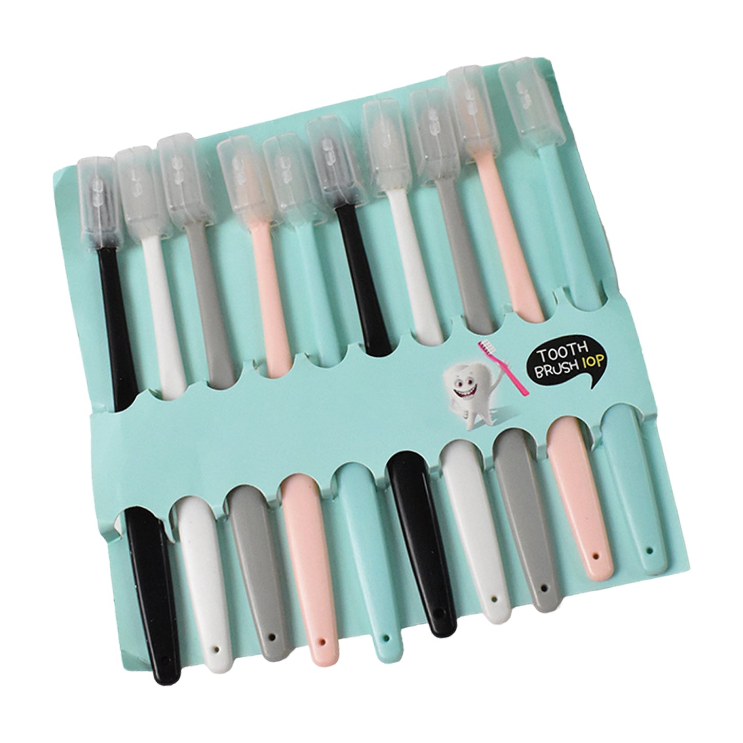 Kids Adults Ultra Soft-bristled Toothbrush With Cover (10 Pcs Set) - Happy Price - Image 5