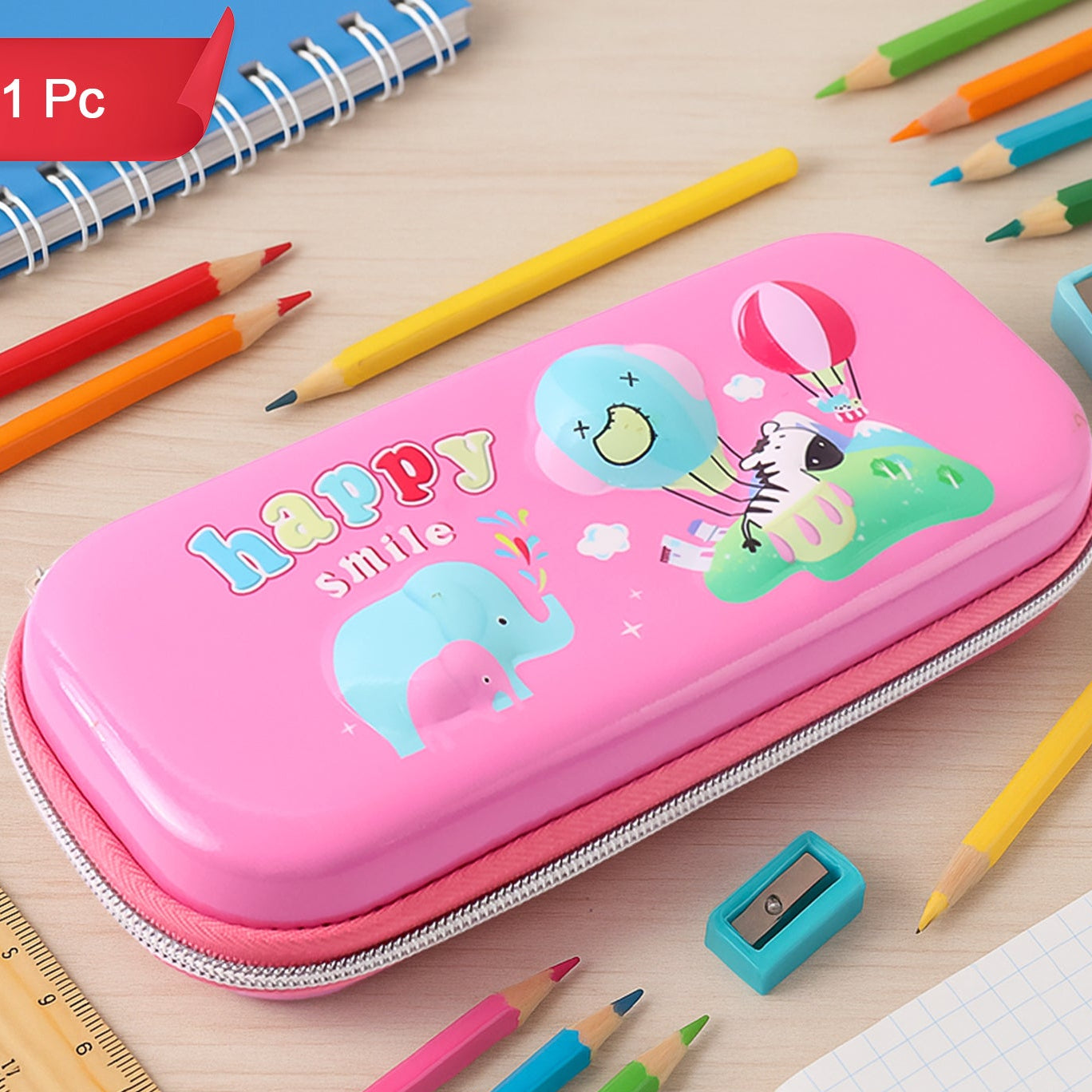 Kids Cartoon Printed Pencil Case (1 Pc) - Happy Price - Image 1