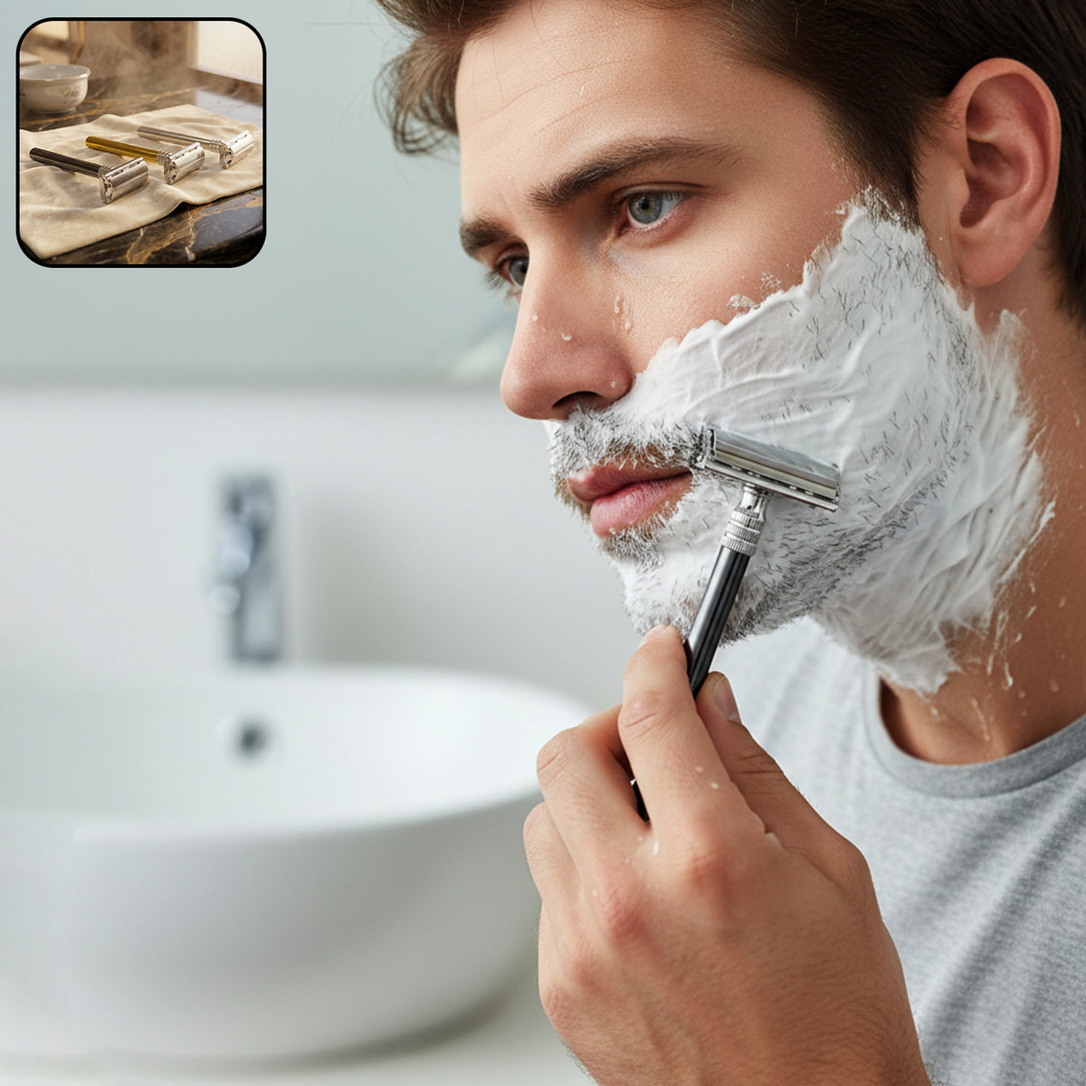 Classic Double Edge Safety Razor for Men - 1 Pc Mix Color - Great Price - Image 2