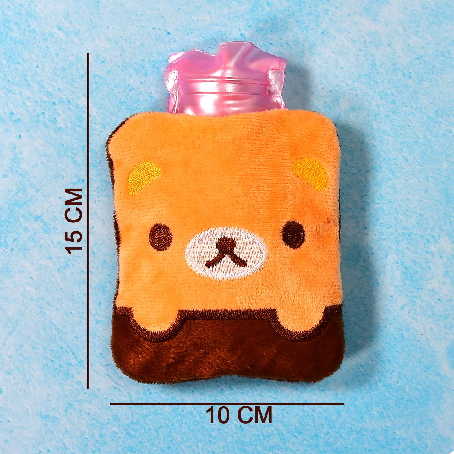 Brown Panda Print Small Hot Water Bag With Cover For Pain Relief Neck Shoulder Pain And Hand Feet Warmer Menstrual Cramps. - Happy Price - Image 4