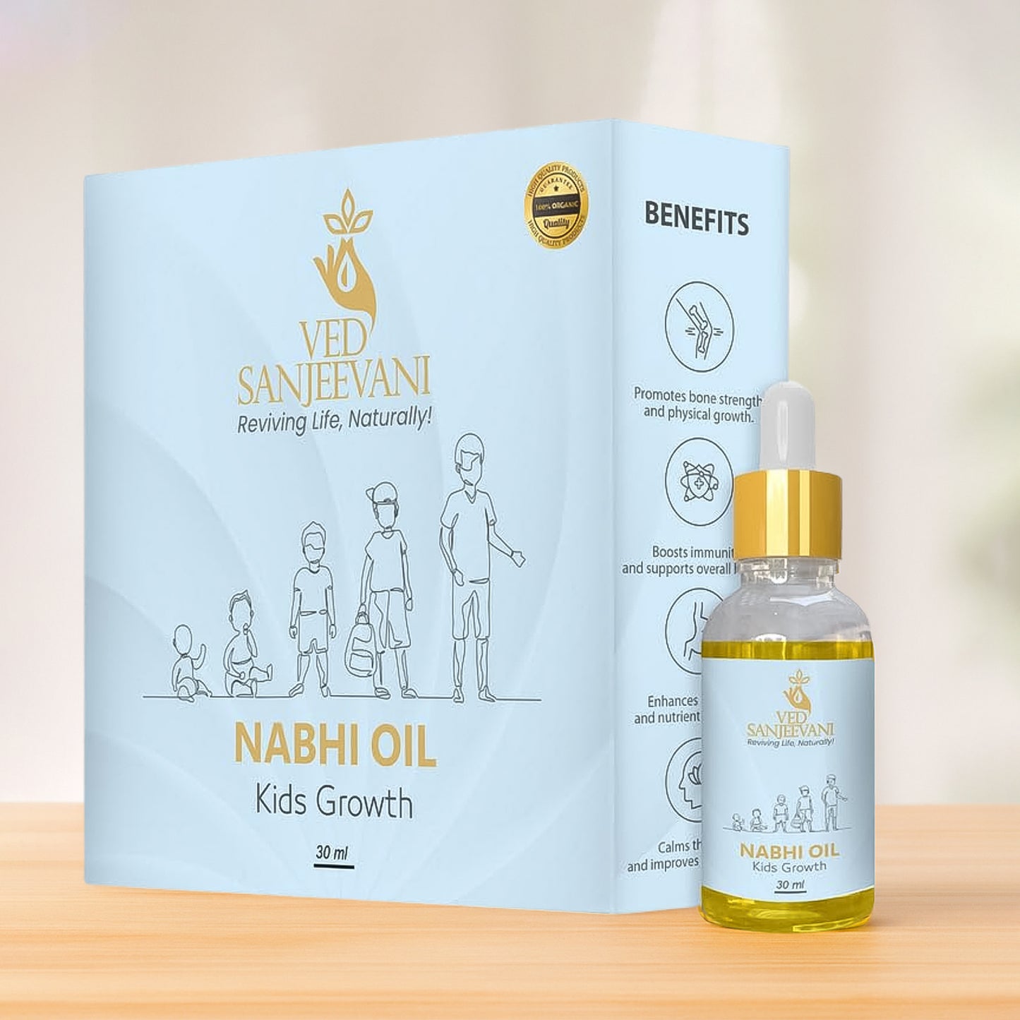 Ved Sanjeevani Nabhi Oil For Kids Growth (30ml 1 Pc) - Happy Price - Image 3