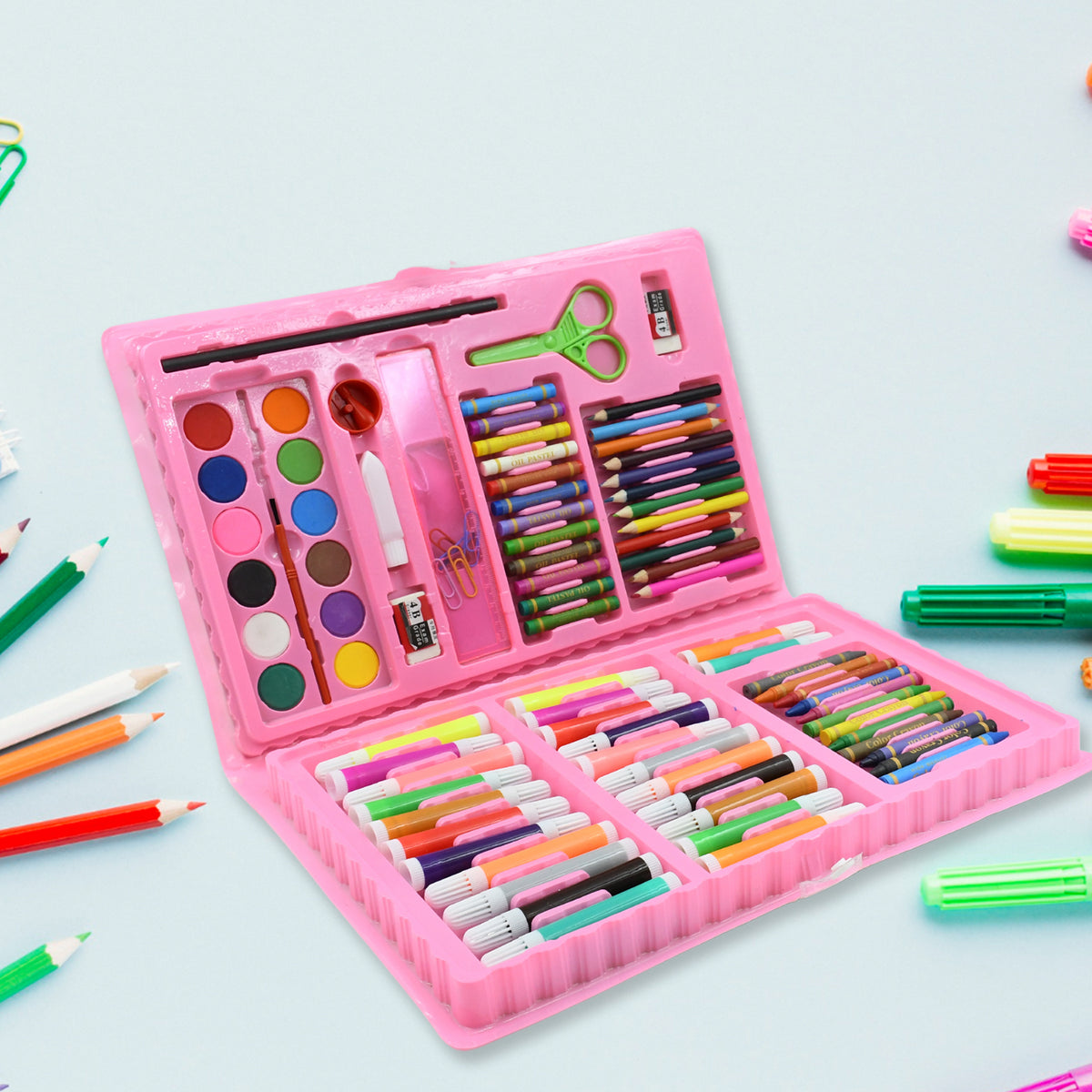 art Set Kids Art Supplies Coloring Case Kit Painting Drawing Sets For Kids Boys Girls Gifts Toys Age 4 Above - Mix Colors Kids Colorful Bag (86 Pcs Set) - Happy Price - Image 5