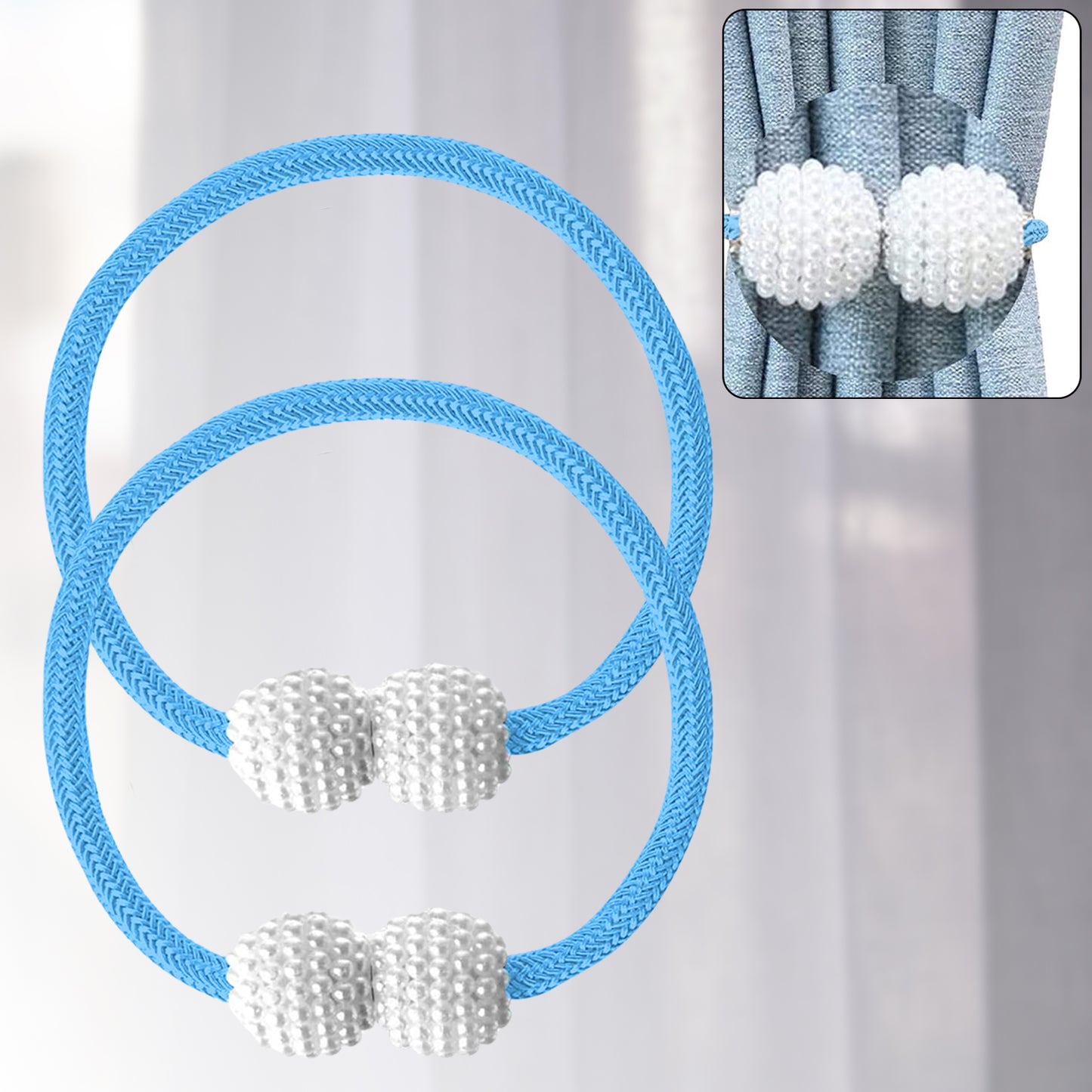 Polyester And Magnet Curtain (2 Pc) - Happy Price - Image 2