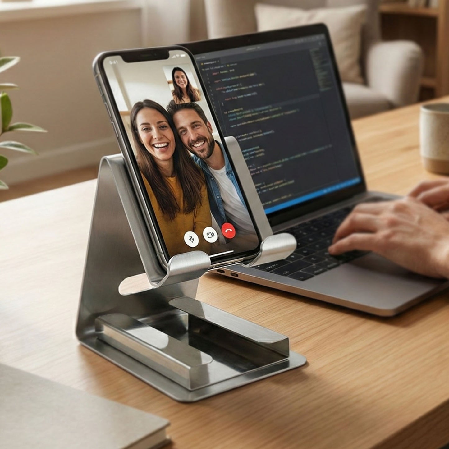 Premium Large Desktop Phone Stand Holder for Smartphones (1 Pc) - Happy Price - Image 3