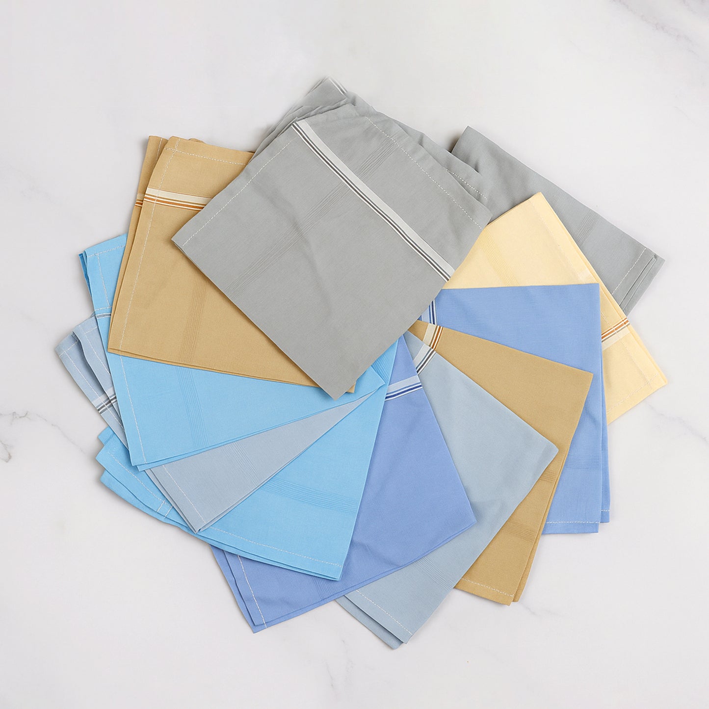 Premium Quality Soft Cotton Mens Handkerchief (40x40 Cm 1 Pc) - Happy Price - Image 2