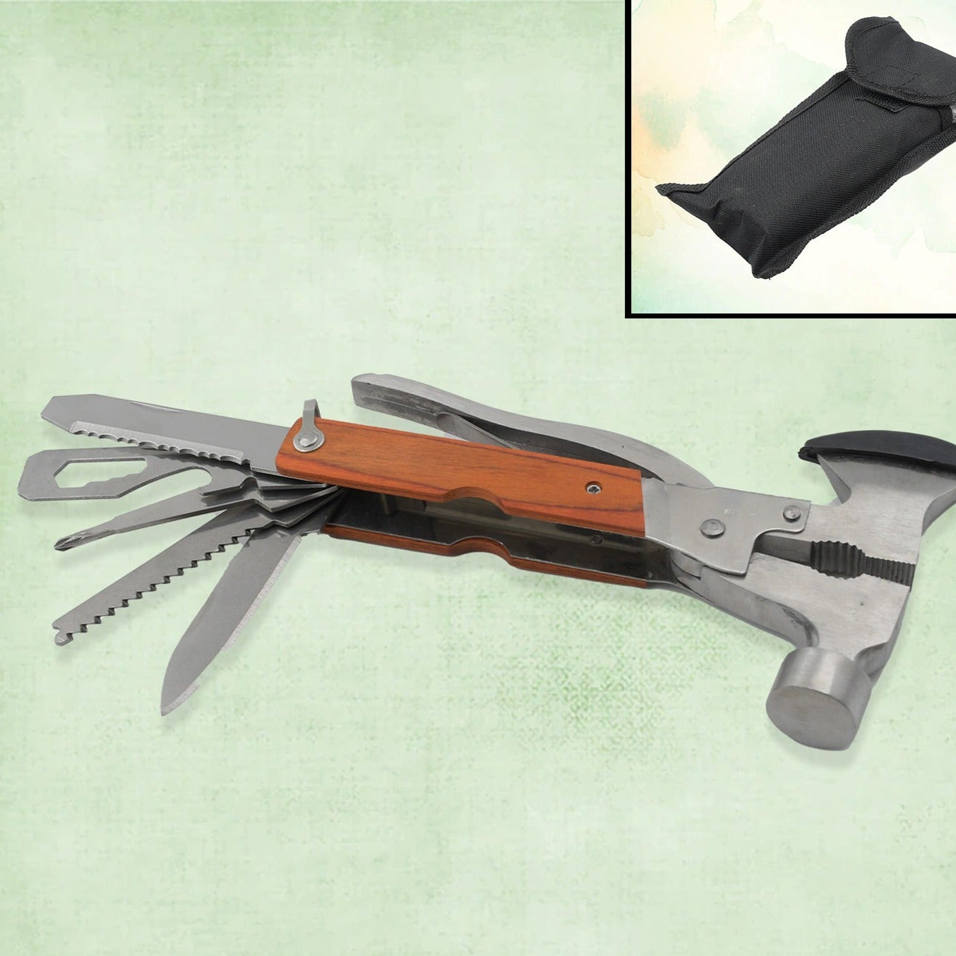 Fathers Day Gifts Dad Birthday Gifts For Dad From Daughter Son All In One Tools Hammer Multitool Opener Screwdriver Cool Gadget Christmas Gifts Stocking Stuffer For Men Outdoor Camping - Happy Price - Image 1
