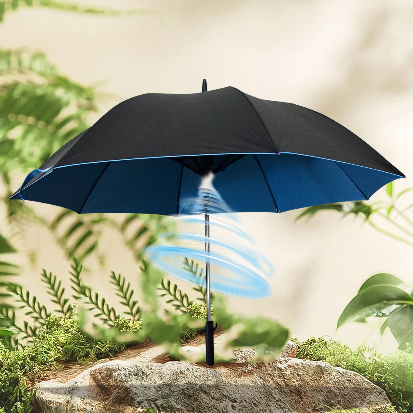 Sun Umbrella With Inside Fan Power Bank Umbrellas For Summer (1 Pc) - Happy Price - Image 5