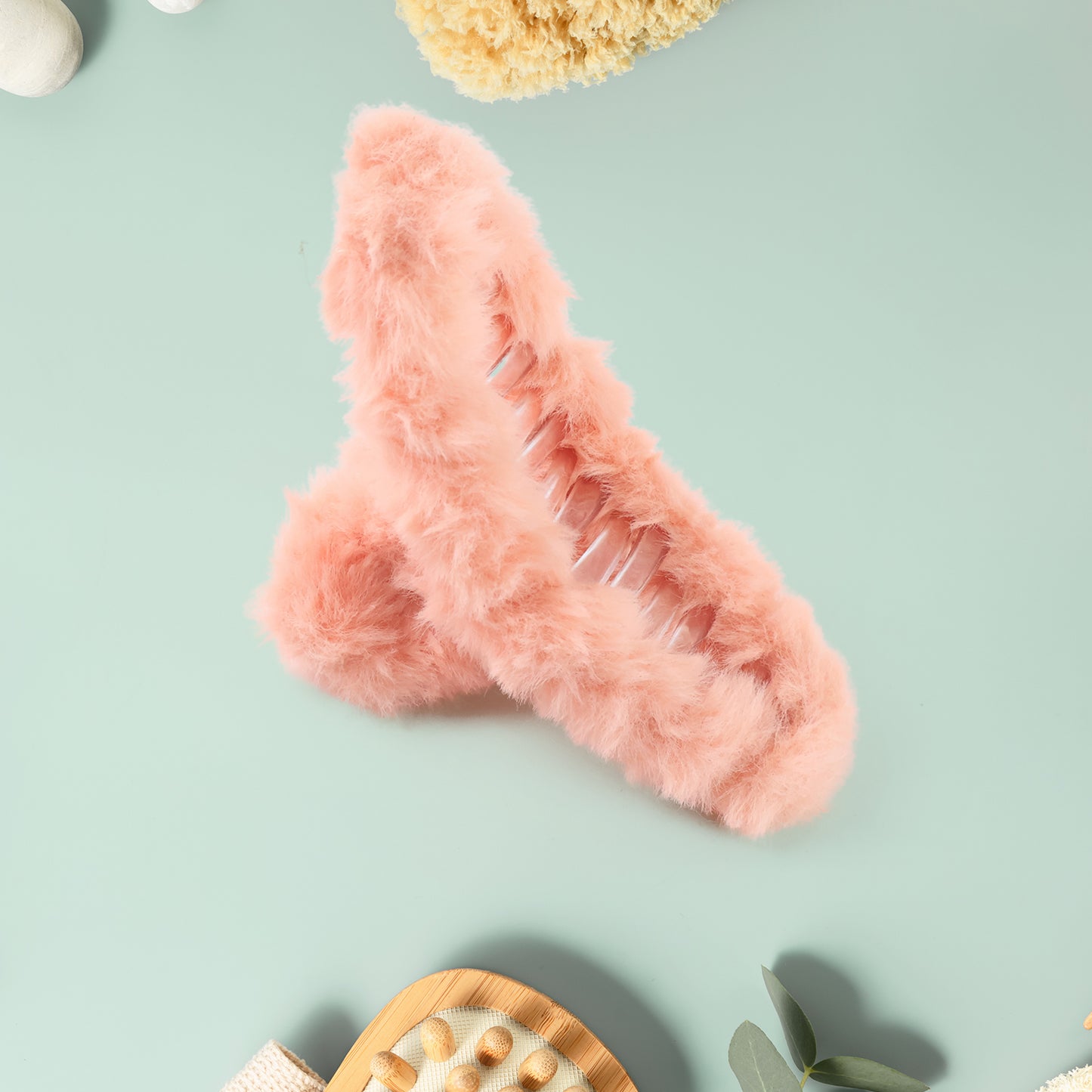 Premium Soft Fur Coated Hair Clutcher Clip Set (12 Pc) - Happy Price - Image 6