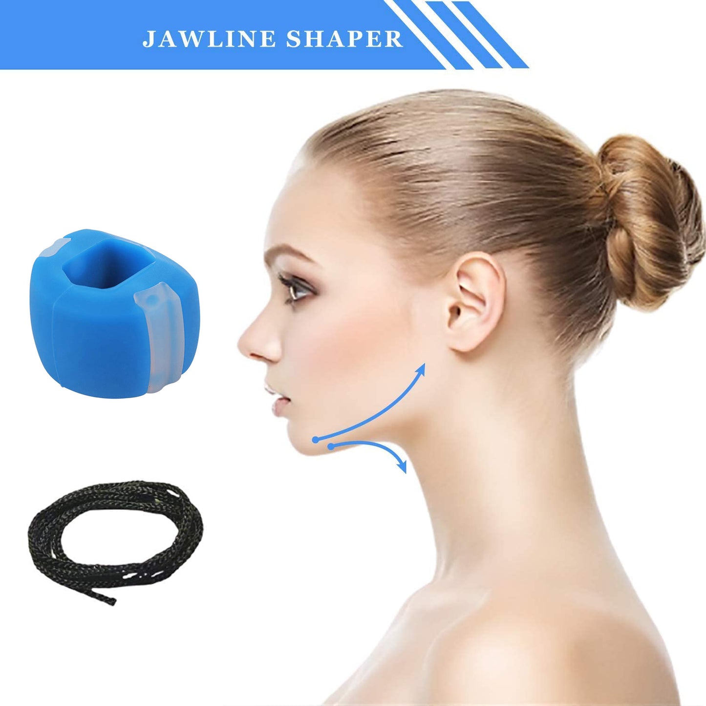 Dark Blue Jaw Exerciser Used To Gain Sharp And Chiselled Jawline Easily And Fast - Happy Price - Image 5