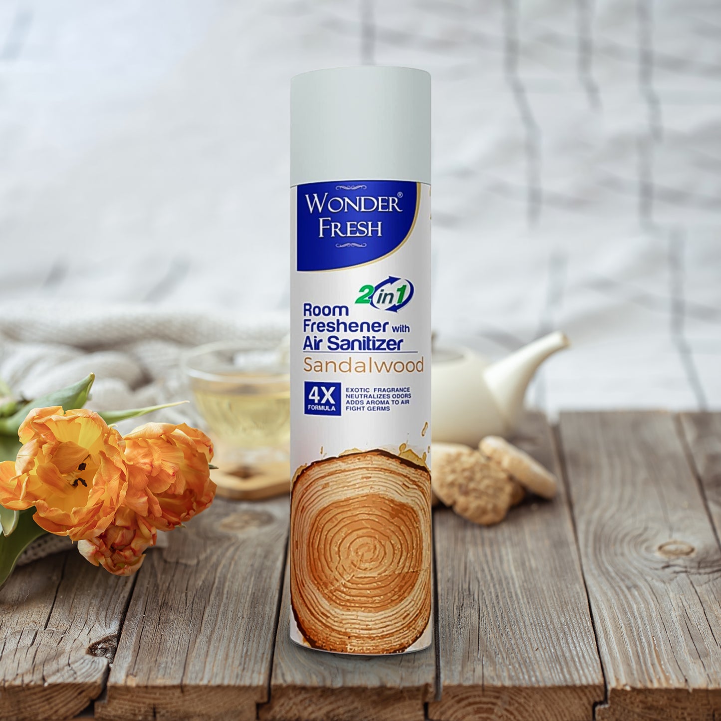 Fresh Air Freshener Spray Sandalwood Fragrance Long Lasting Fragrance For Home Office (Mix Fragrance 125 Gm) - Happy Price - Image 5