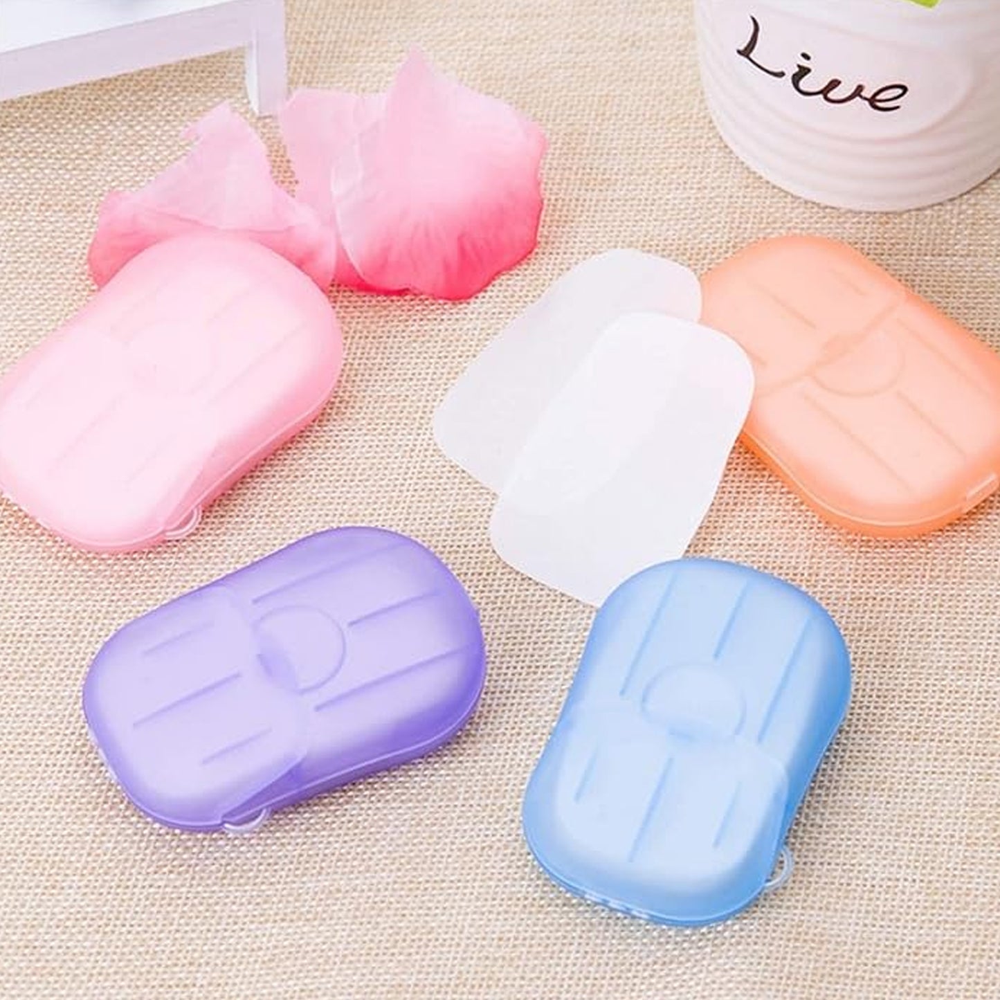 Portable Easy Carry Travel Paper Soap Sheet With Mini Box (20 Sheets In A Pack Approx Mix Color) - Happy Price - Image 3