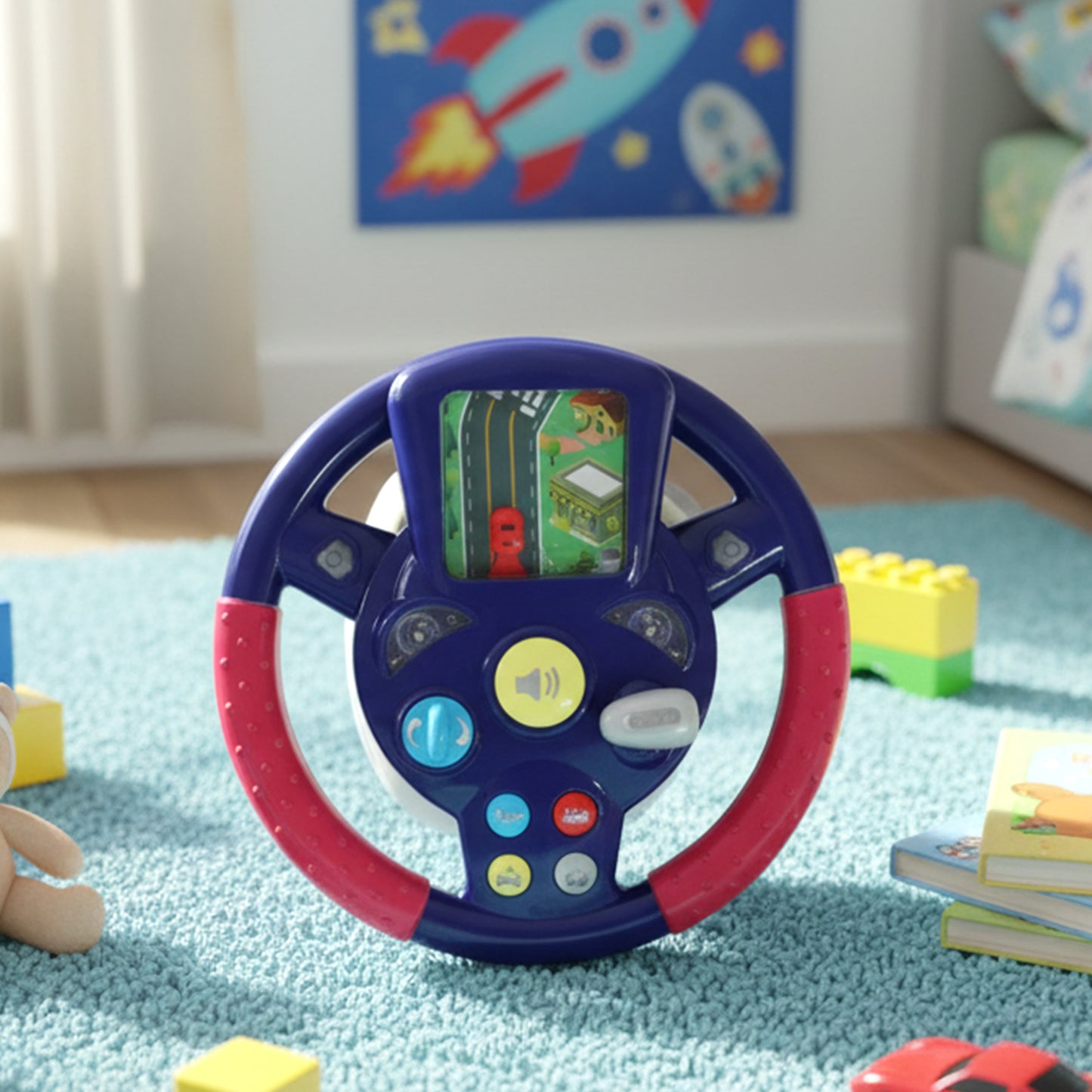 Baby Musical Steering Wheel Toy with Lights and Sounds - Interactive Driving Fun for Toddlers (1 Pc) - Great Price - Image 3
