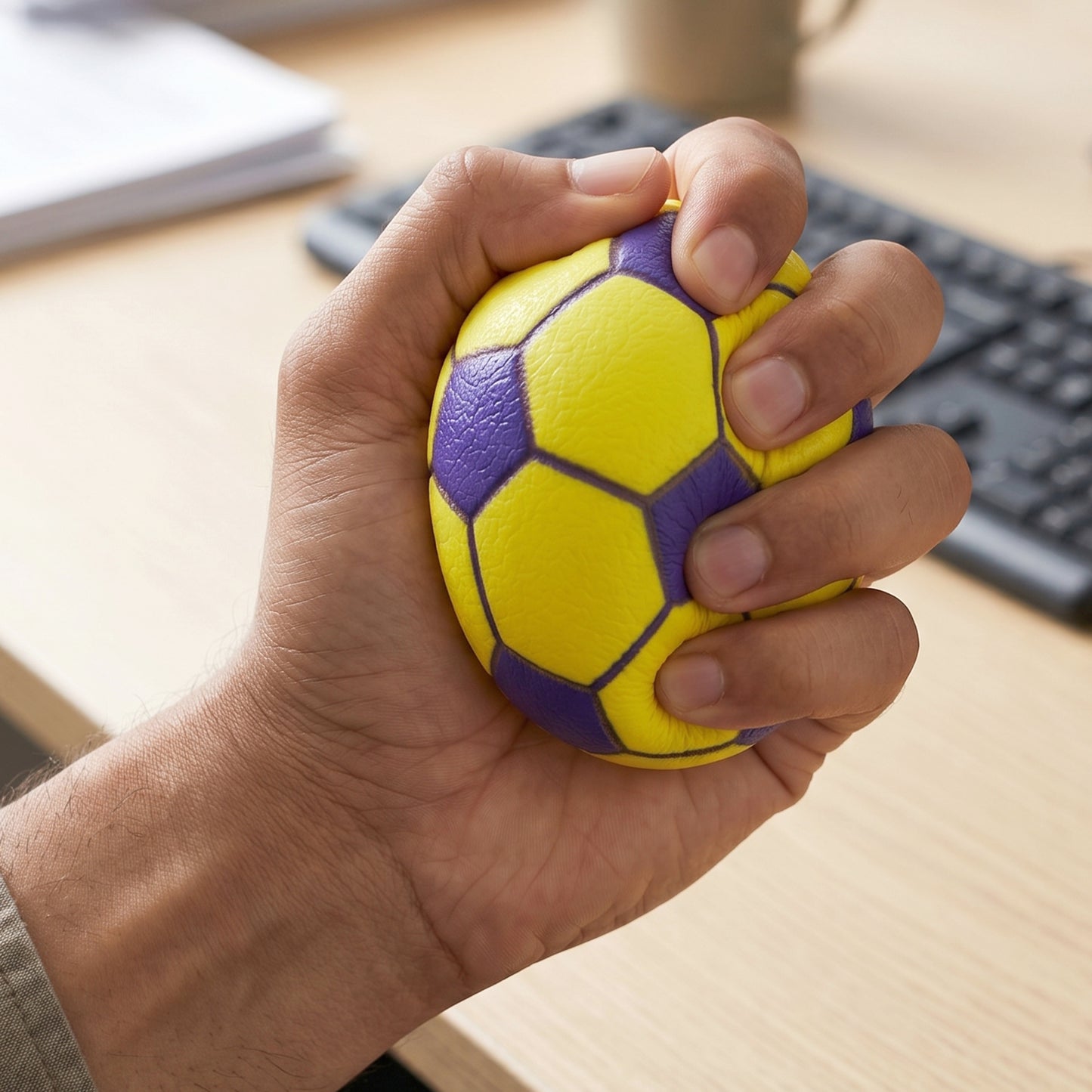 Mini Rubber Football Design Stress Ball (1 Pc)