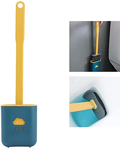 Silicone Toilet Brush Flexible Soft Bristle Brush With Quick Dry Holder Cleaning Brush For Toilet Accessories ( Without Sticker Box ) - Happy Price - Image 4