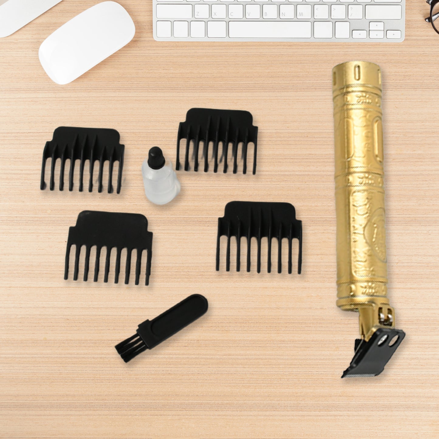 Professional Hair Clipper for Men - Electric Trimmer with 4 Guide Combs, Oil & Brush - Great Price - Image 3
