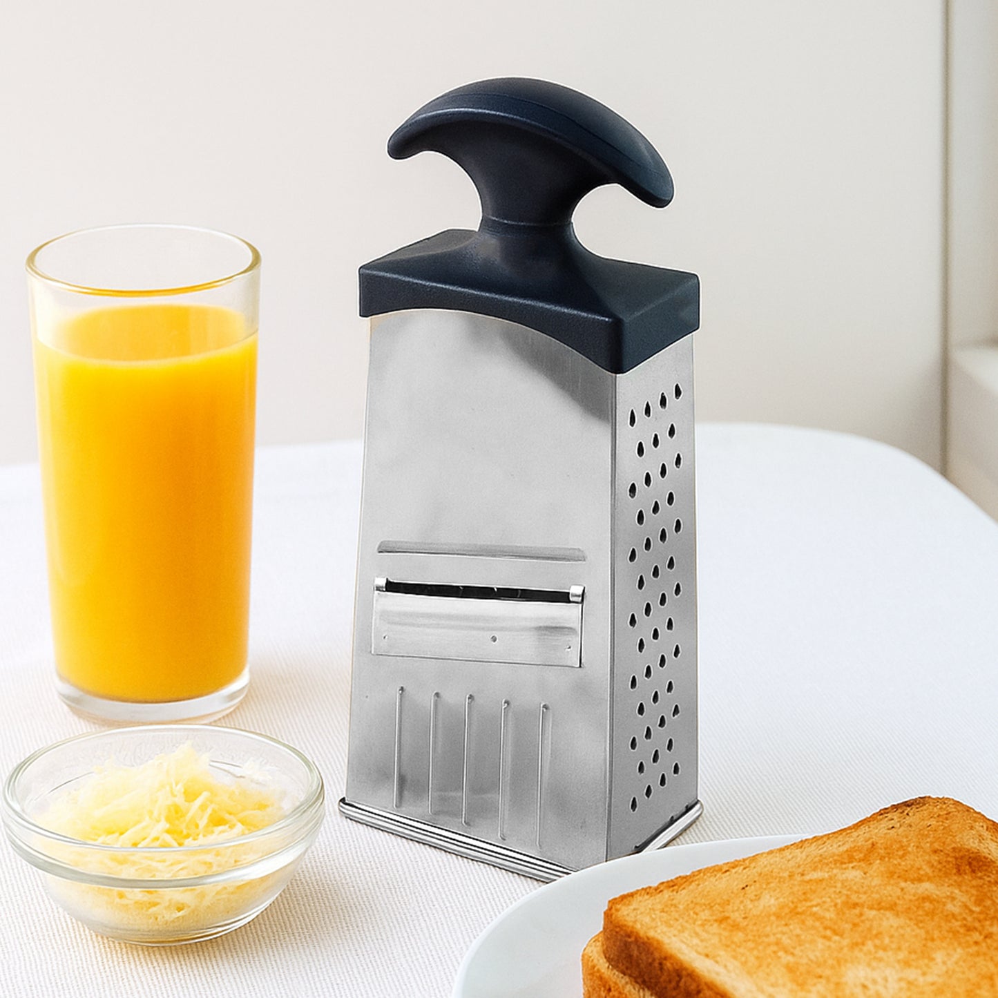 Apex Classic 4-in-1 Stainless Steel Grater Slicer With Handle - Happy Price - Image 3